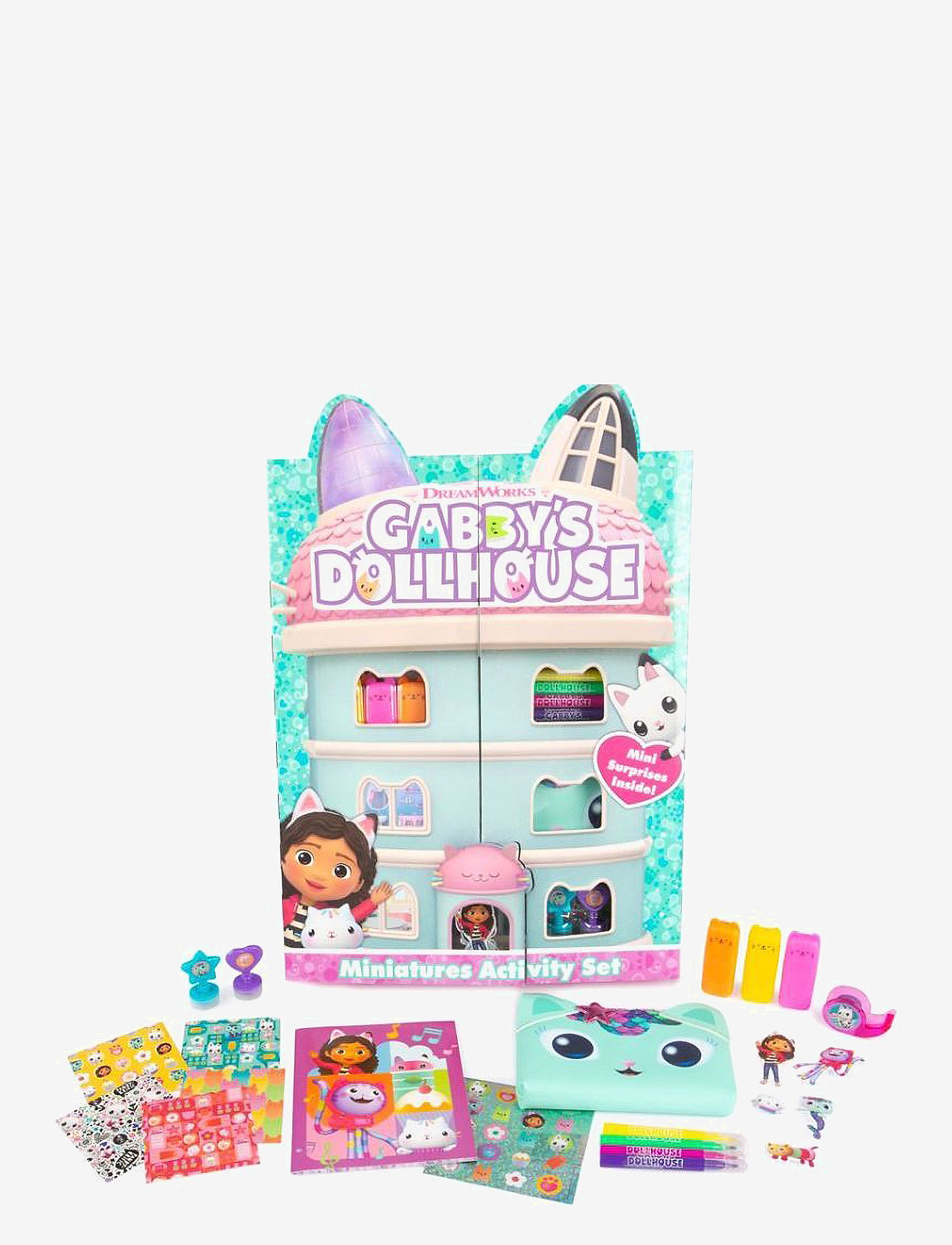 Gabby's Dollhouse - Gabbys Dollhouse Miniatures Activity Set - kreasæt - multi - 0