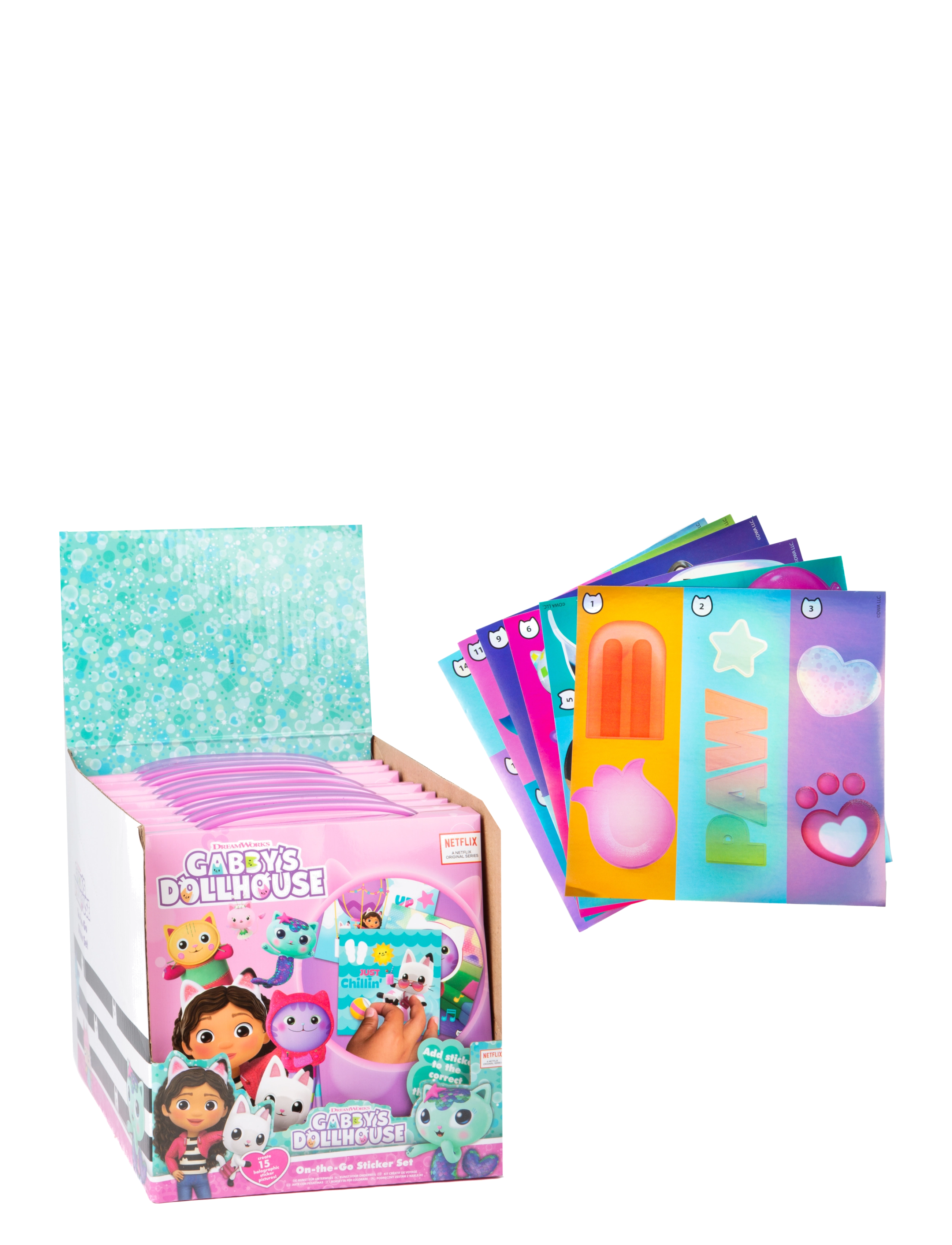 Gabby's Dollhouse On The Go Sticker Set, Børn, Stickers, Multi/mønstret, Str: ONE SIZE