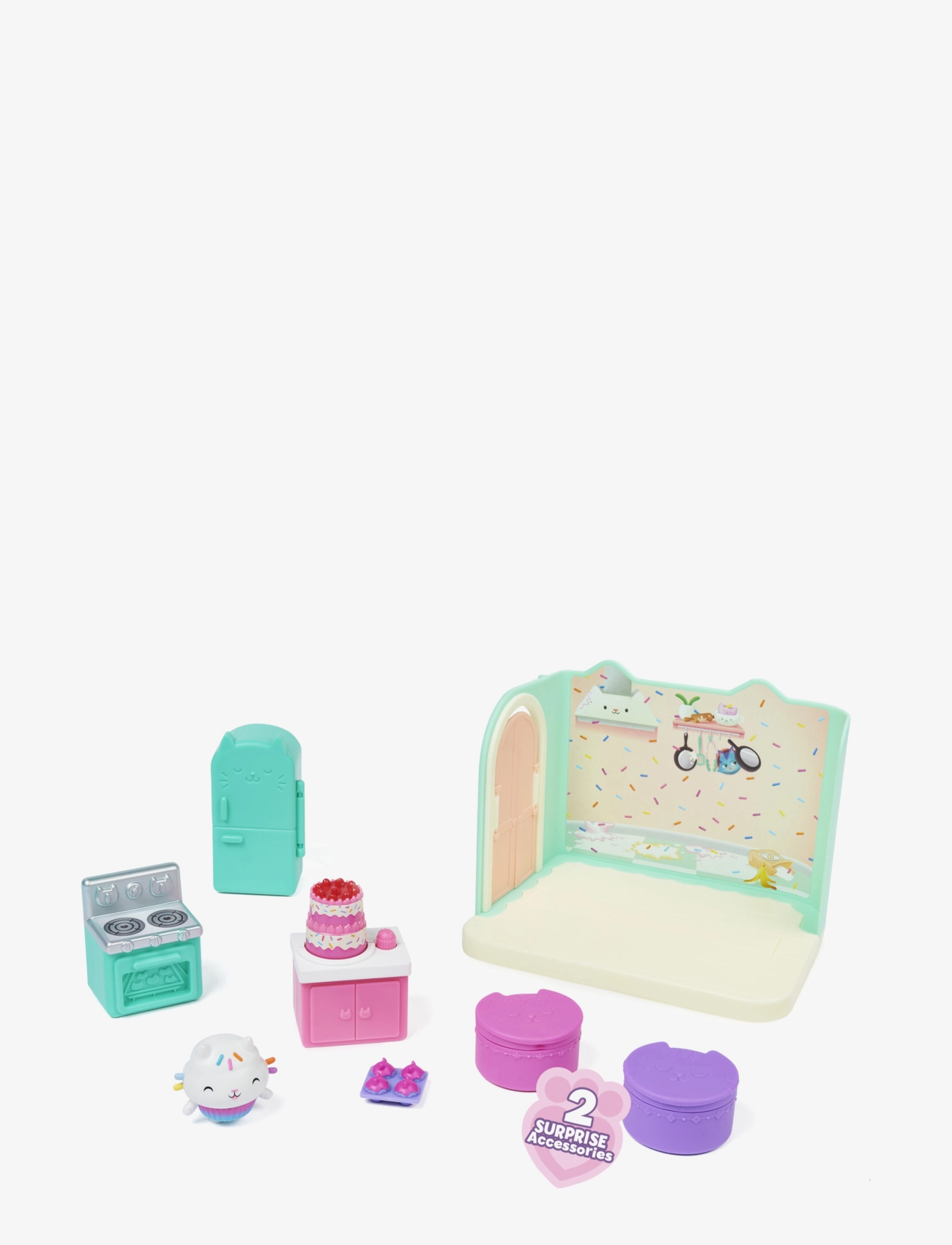 Gabby's Dollhouse - Gabby's Dollhouse Deluxe Room - Cakey's Kitchen - legesæt - multi - 5