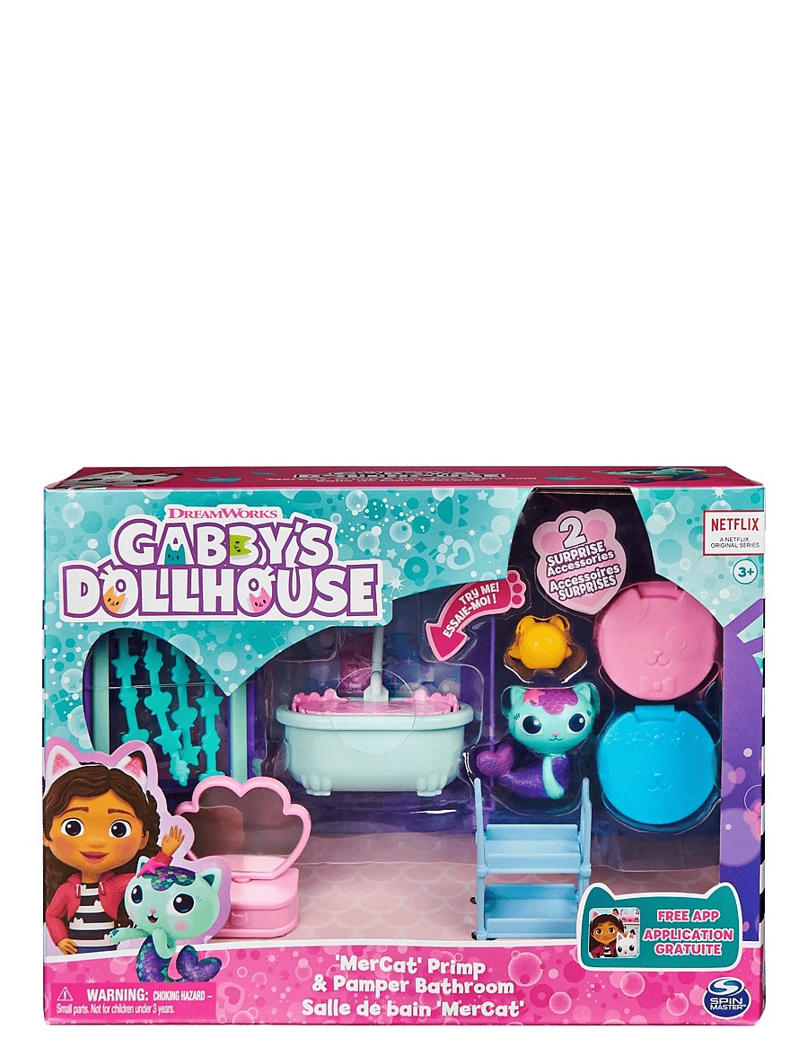 Gabby's Dollhouse - Gabby's Dollhouse Deluxe Room - MerCat's Bathroom - leikkisetit - multi - 0