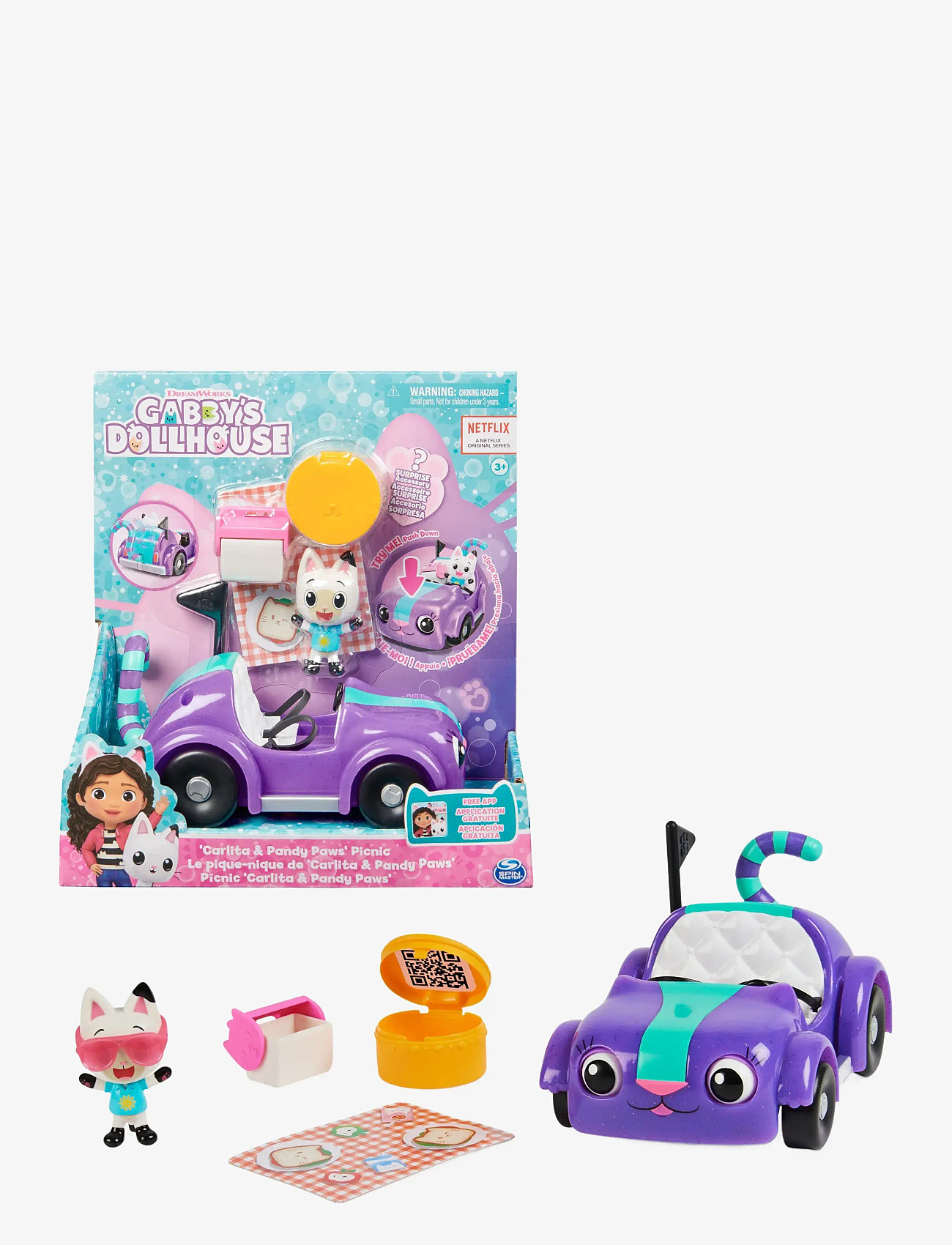 Gabby's Dollhouse - Gabby´s Dollhouse Carlita & Pandy Paws Picnic - legetøjsbiler - multi - 1
