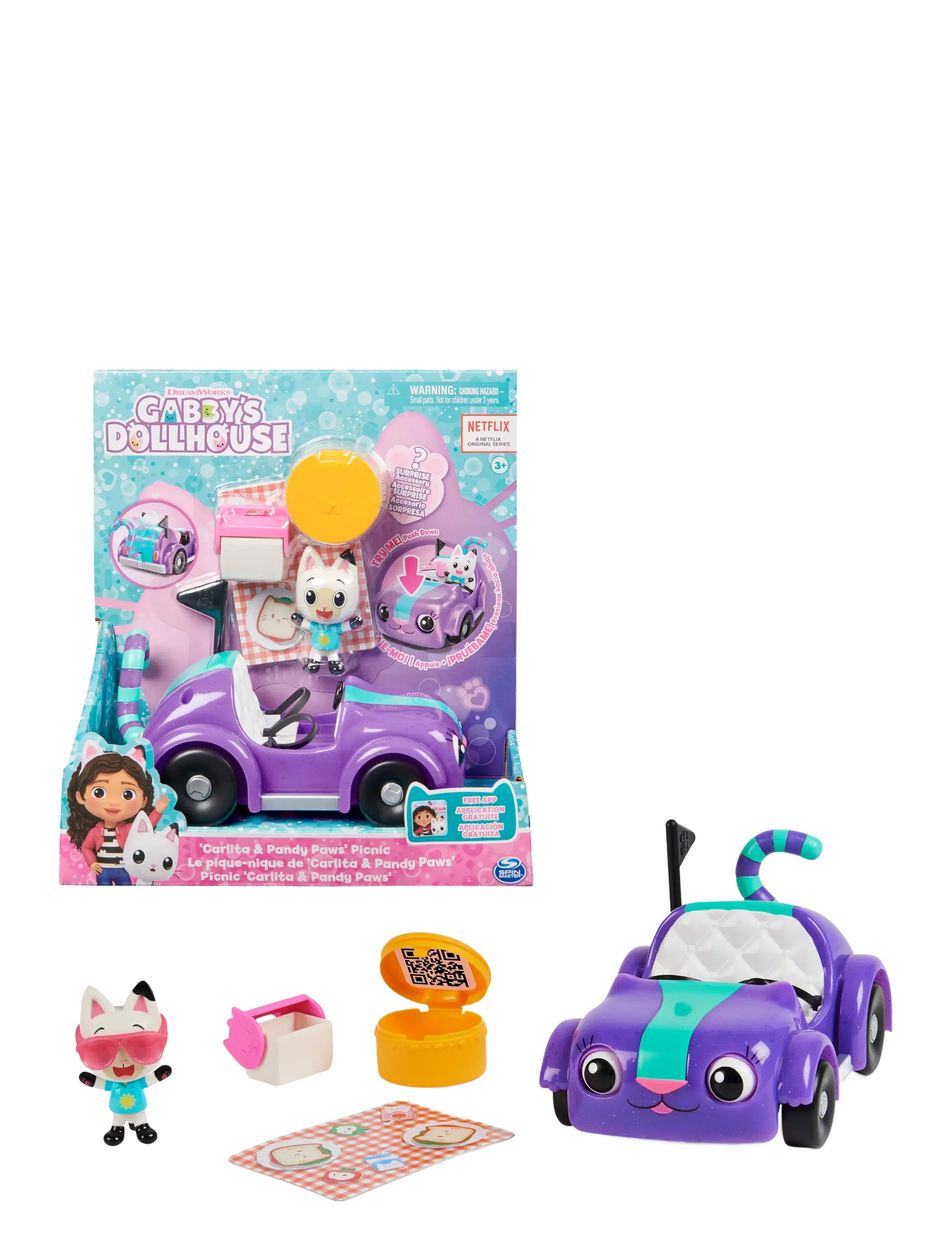 Gabby's Dollhouse Gabby´s Dollhouse Carlita & Pandy Paws Picnic - Leksaksfordon & Bilar - MULTI / multi