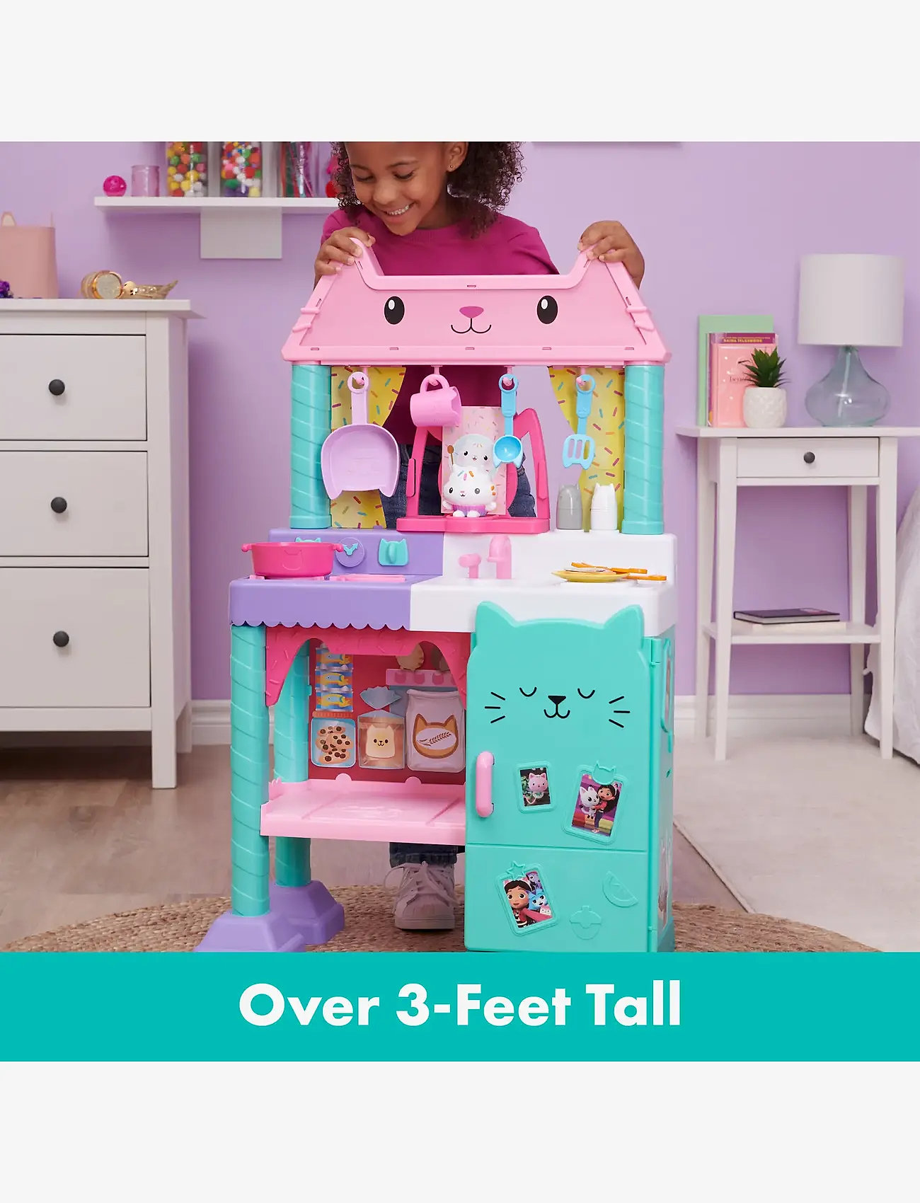 Gabby's Dollhouse - Gabby's Dollhouse Cakey Kitchen - leksakskök - multi - 3