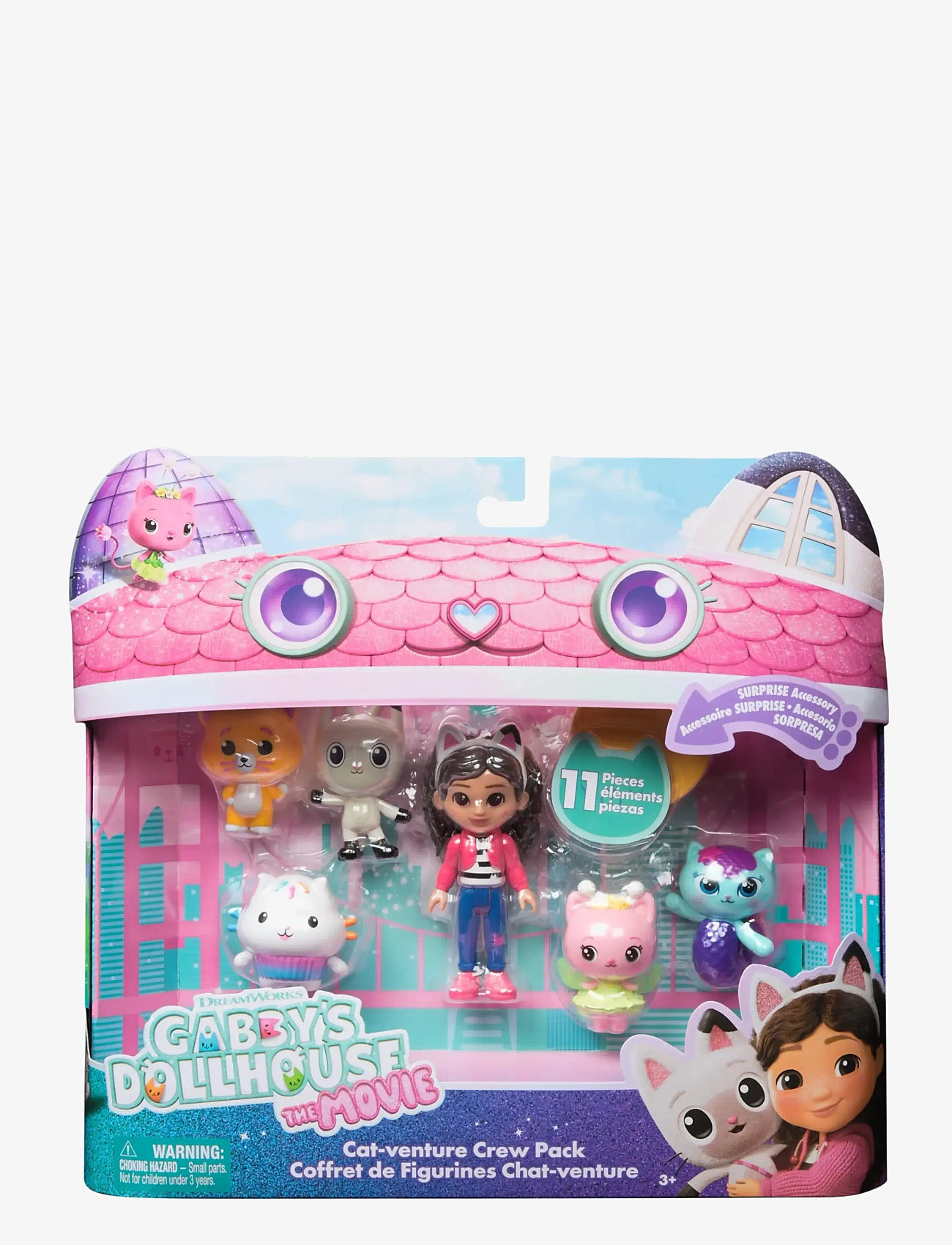 Gabby's Dollhouse - Gabby's Movie Big Cat-Venture 6 Figure Giftset - legesæt - muti - 4