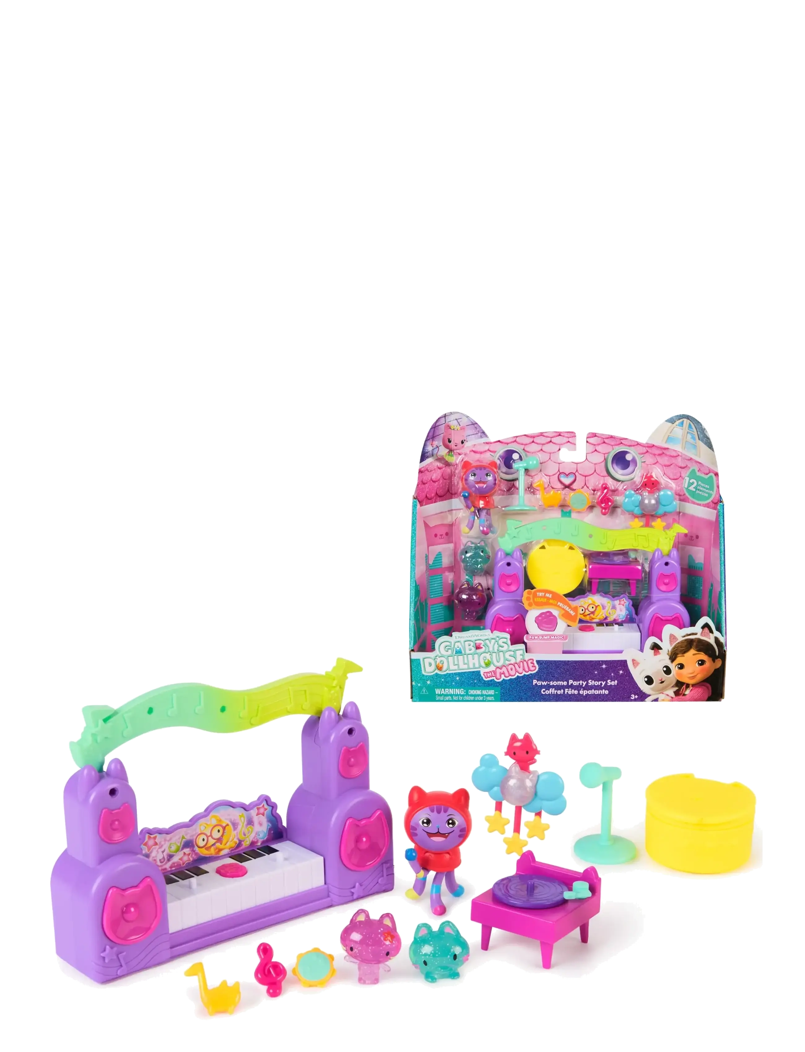 Gabby's Dollhouse Gabby's Movie Pawsome Party Room Story Set, One Size, Purple, Legesæt Og Actionfigurer > Legesæt, Børn