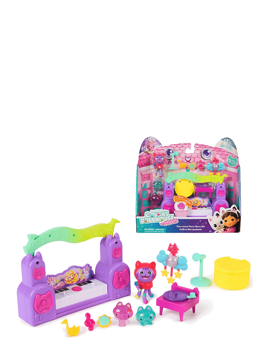 Gabby's Dollhouse - Gabby's Movie Pawsome Party Room Story Set - leikfangasett - muti - 0