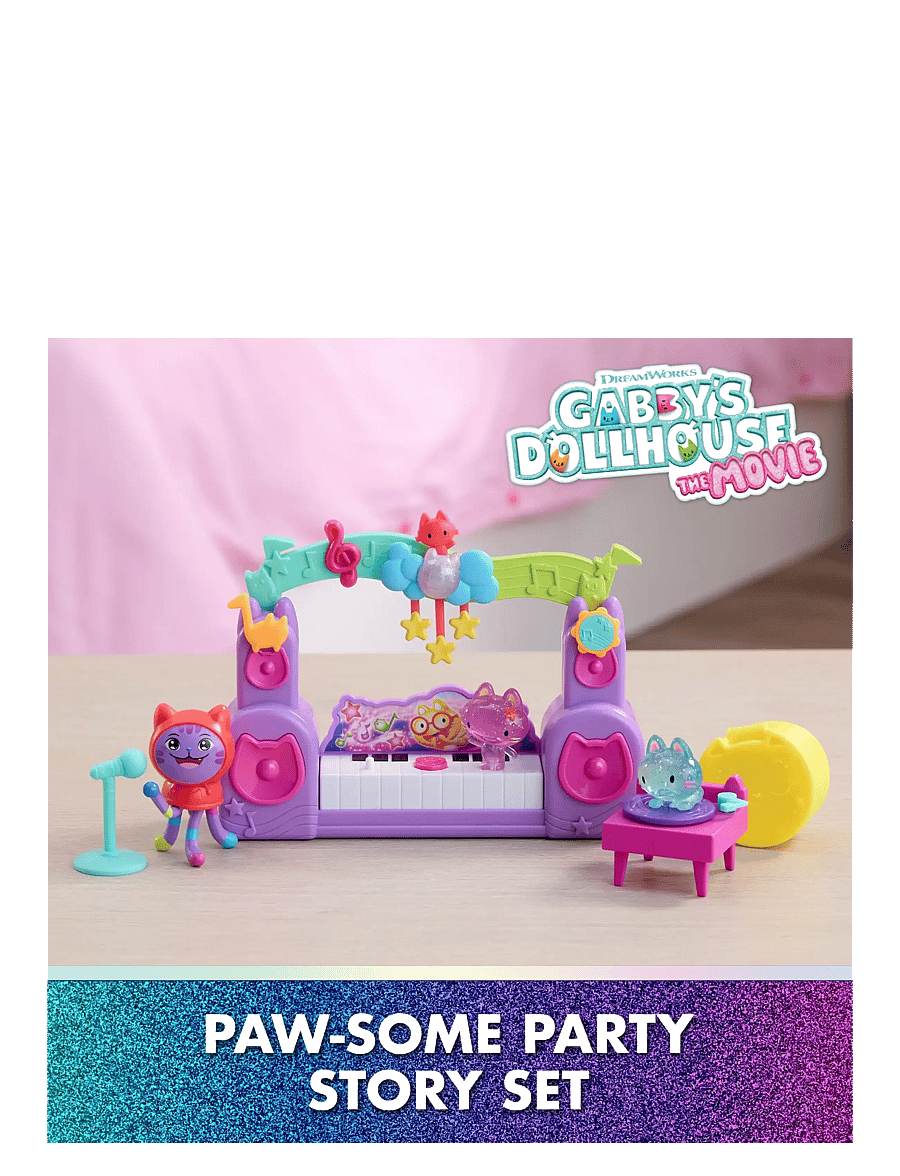 Gabby's Dollhouse - Gabby's Movie Pawsome Party Room Story Set - leikfangasett - muti - 1