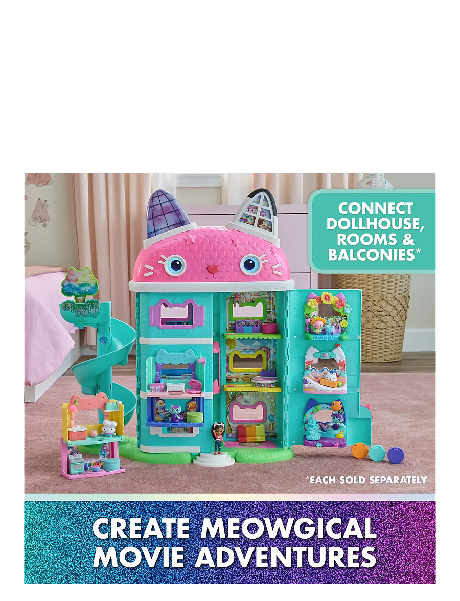 Gabby's Dollhouse - Gabby's Movie Pawsome Party Room Story Set - leikfangasett - muti - 4