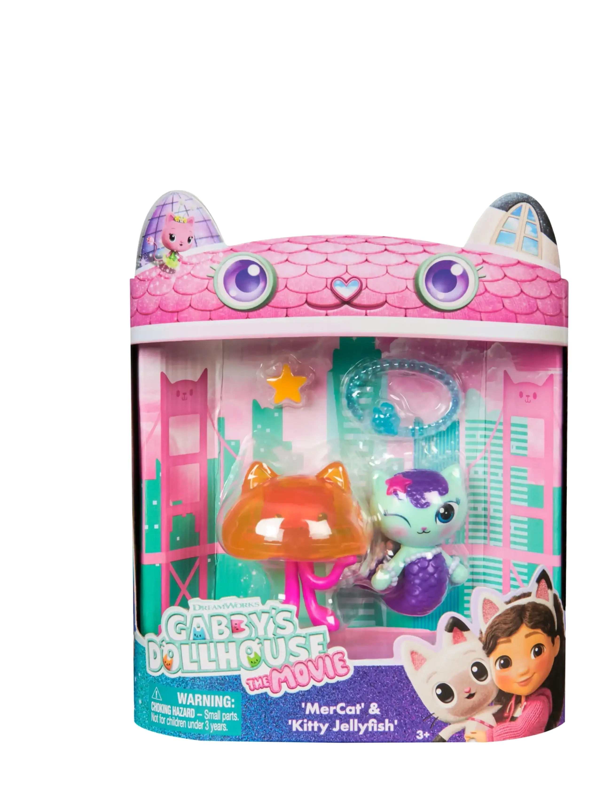 Gabby's Dollhouse - Gabby's Movie 2Pack Figure-Mercat & Cat Jelly Fish - film- & eventyrsfigurer - muti - 1