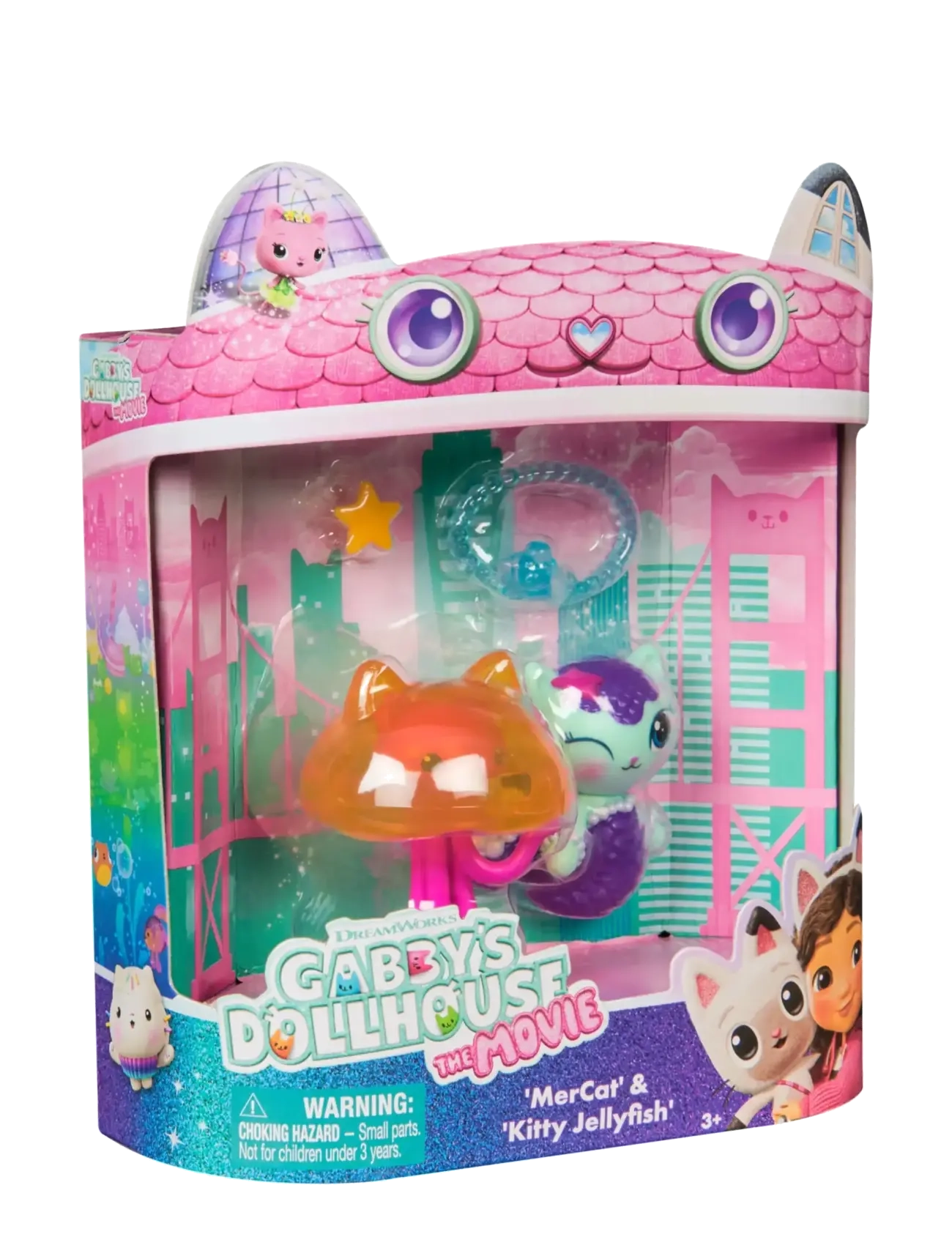 Gabby's Dollhouse - Gabby's Movie 2Pack Figure-Mercat & Cat Jelly Fish - film- & eventyrsfigurer - muti - 4