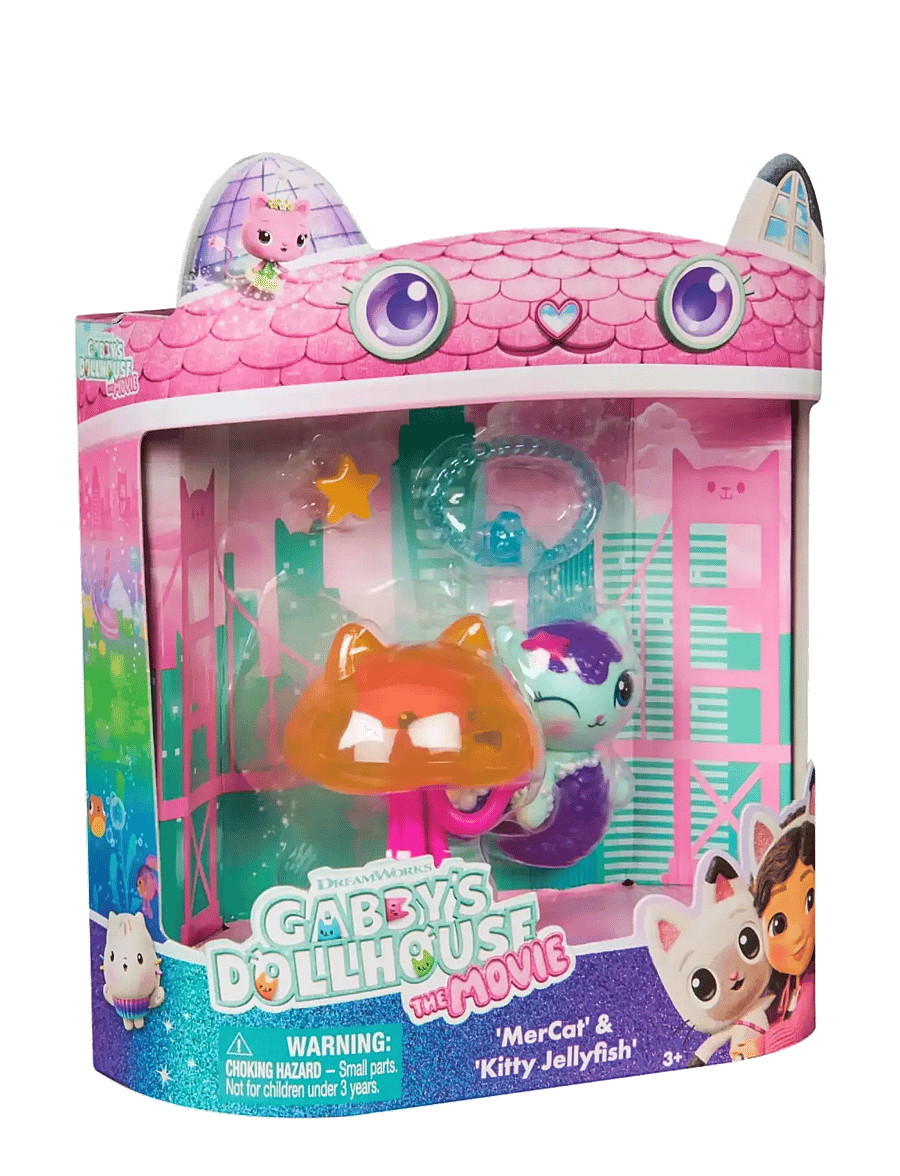 Gabby's Dollhouse - Gabby's Movie 2Pack Figure-Mercat & Cat Jelly Fish - film- & eventyrsfigurer - muti - 4