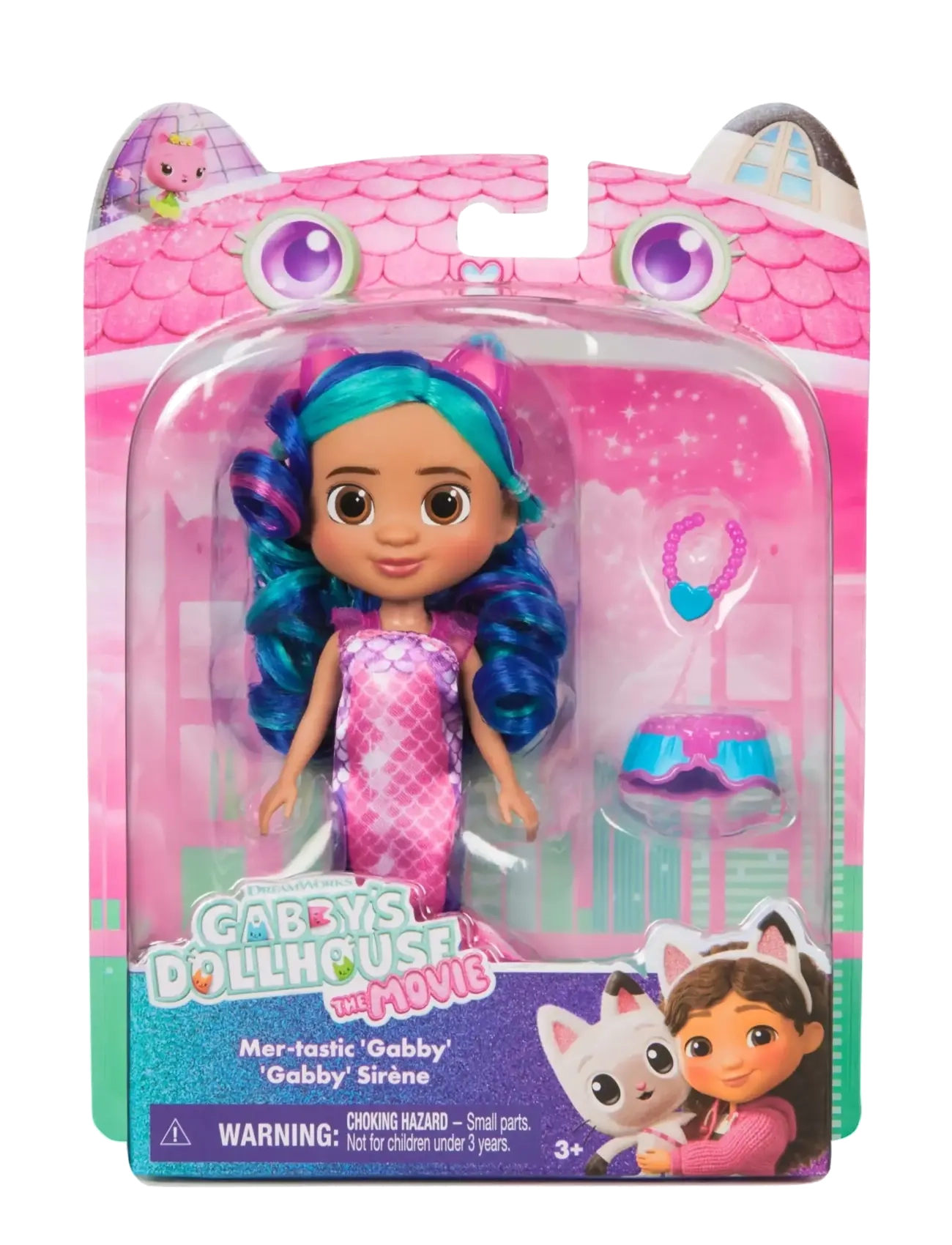 Gabby's Dollhouse Gabby's Movie Small Doll 15 cm - Aquarium - Legetøj - MUTI / pink/rose