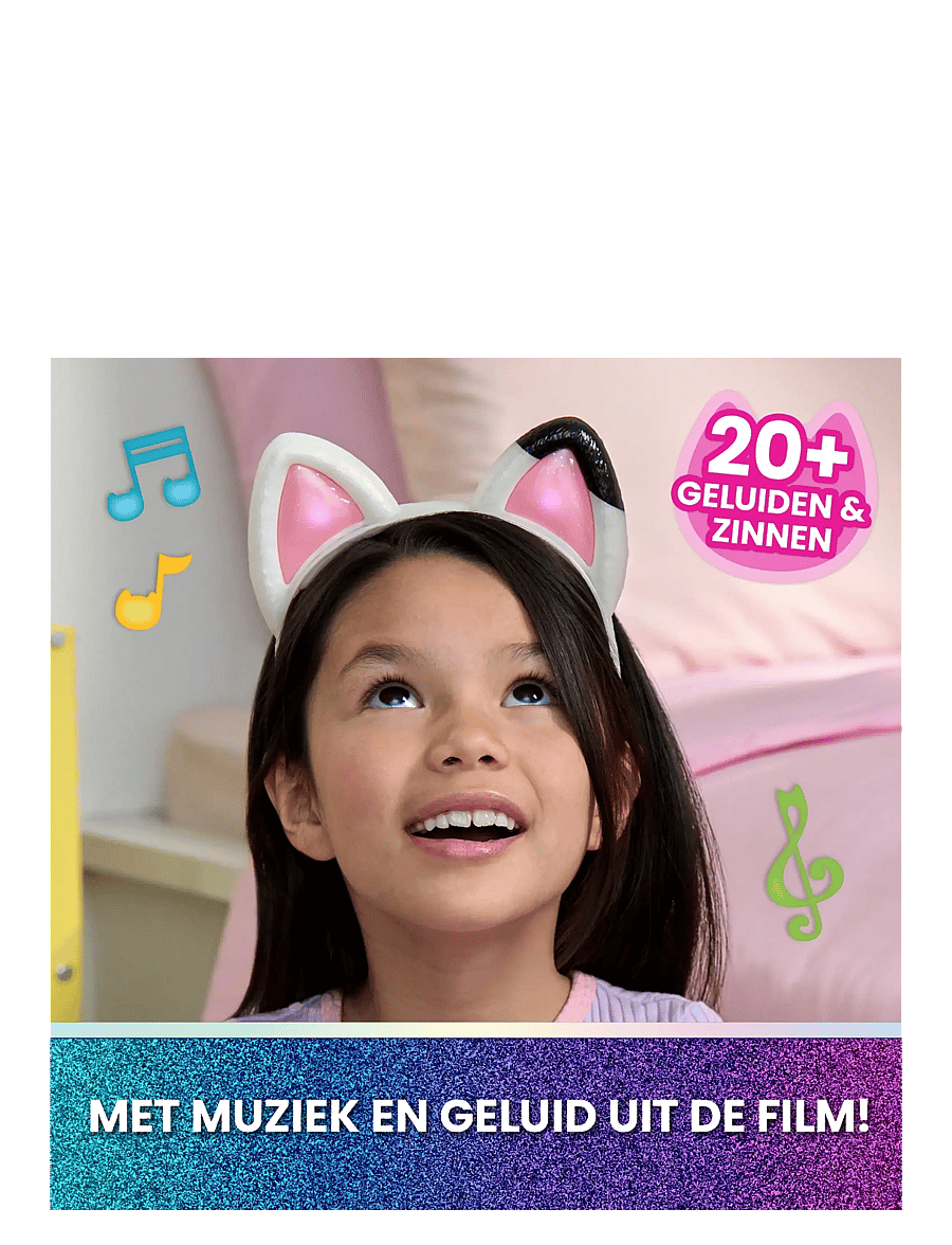 Gabby's Dollhouse - Gabby's Movie Meow-gical Musical Ears - maskeradtillbehör - muti - 1