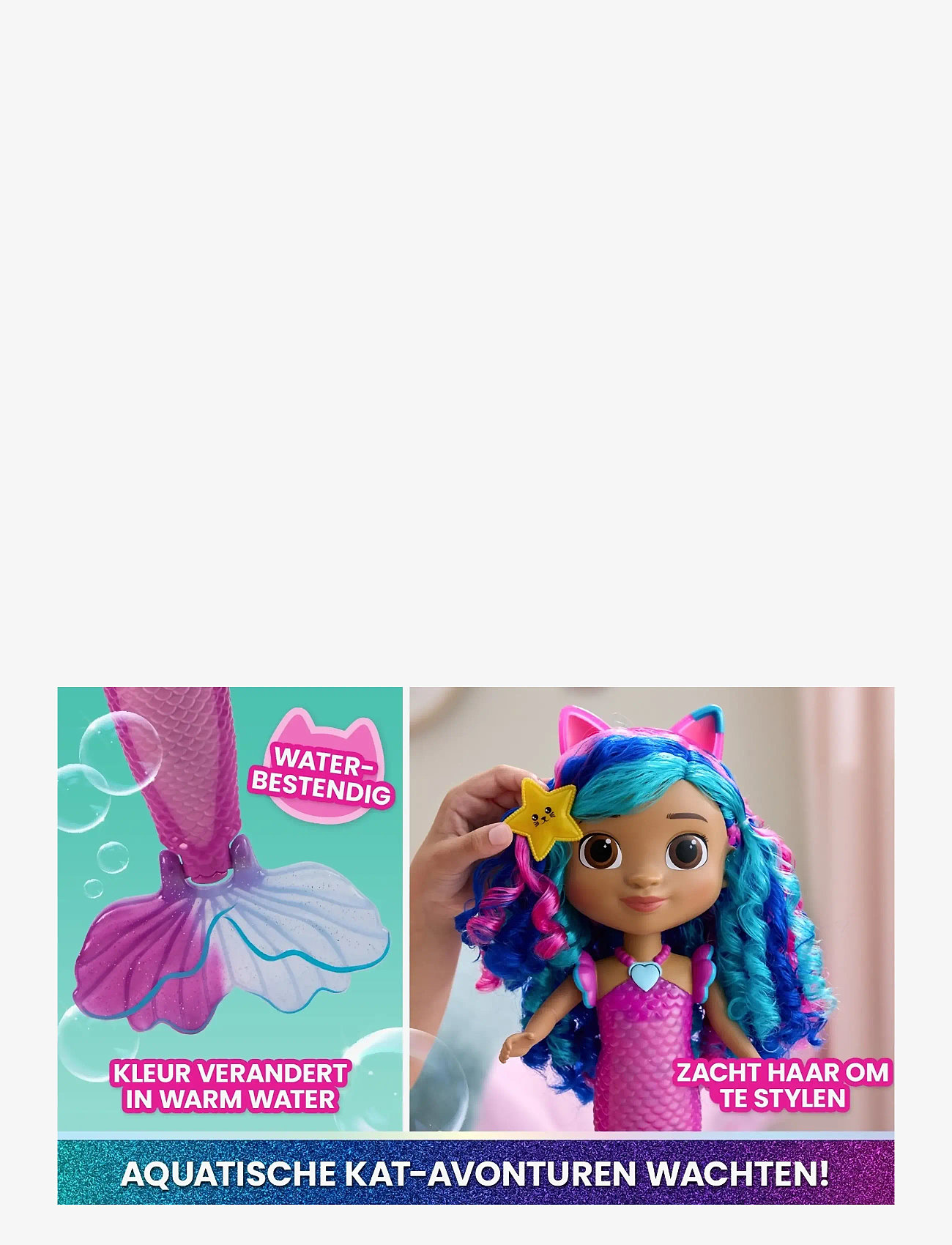 Gabby's Dollhouse - Gabby's Movie Sing & Shine Mermaid Gabby Doll 36cm - dukker - muti - 2