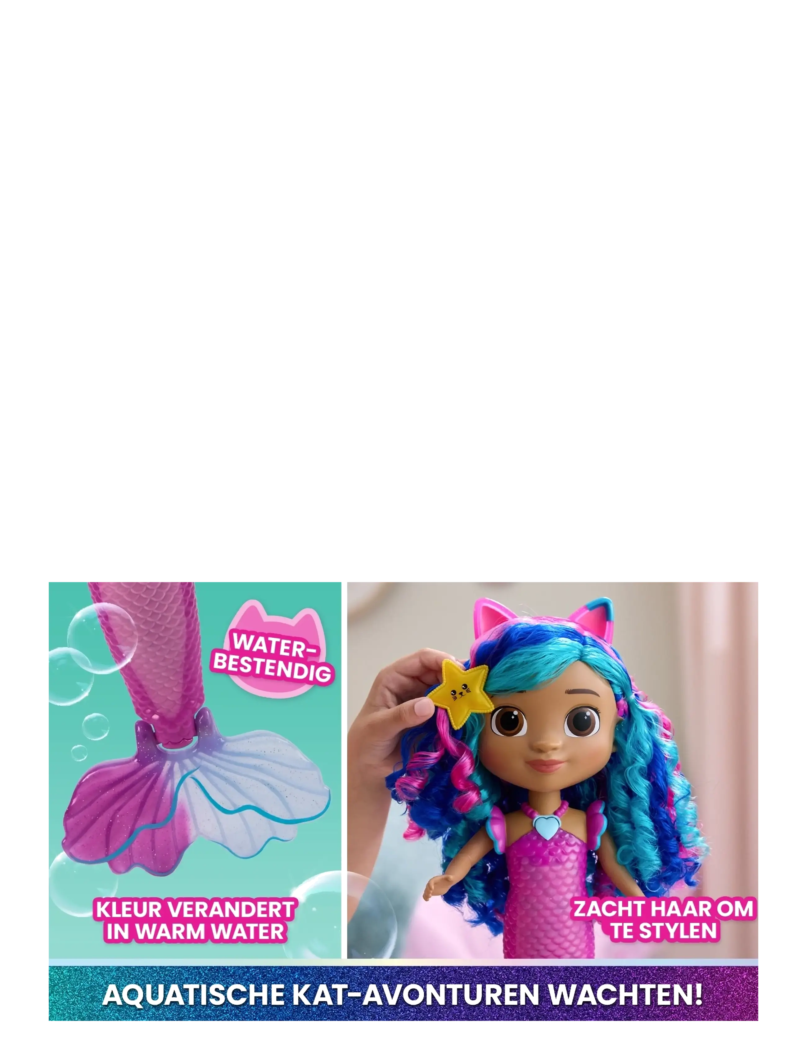 Gabby's Dollhouse - Gabby's Movie Sing & Shine Mermaid Gabby Doll 36cm - dukker - muti - 2