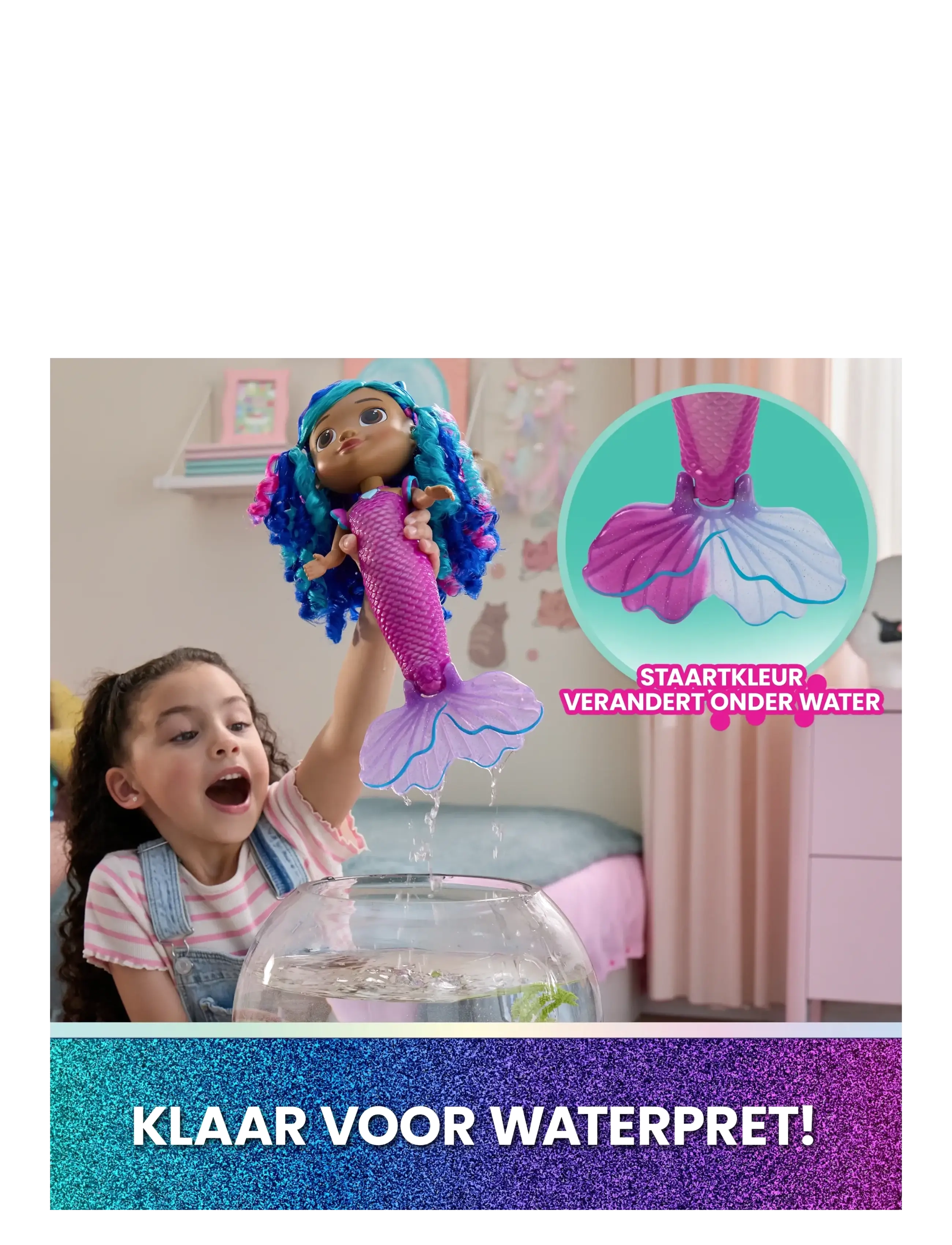 Gabby's Dollhouse - Gabby's Movie Sing & Shine Mermaid Gabby Doll 36cm - dukker - muti - 3