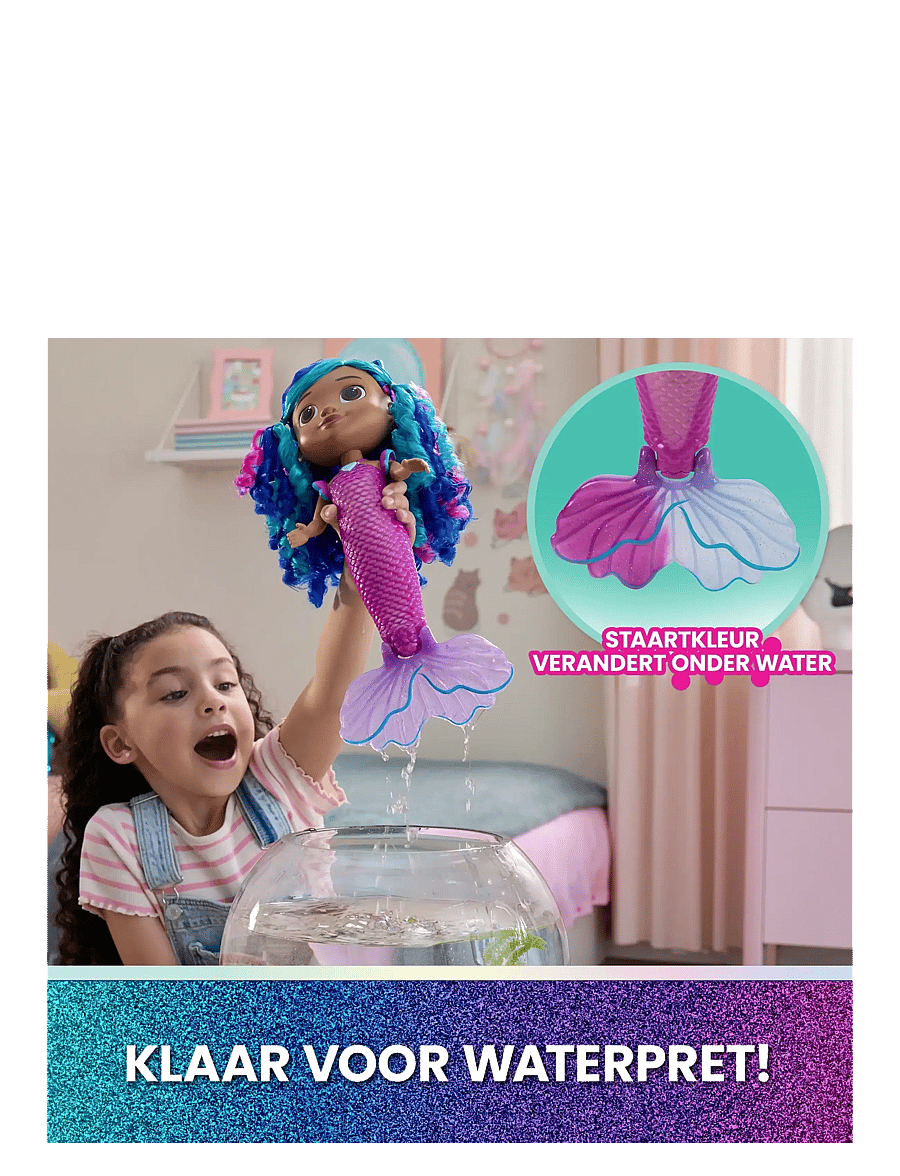 Gabby's Dollhouse - Gabby's Movie Sing & Shine Mermaid Gabby Doll 36cm - dúkkur - muti - 3
