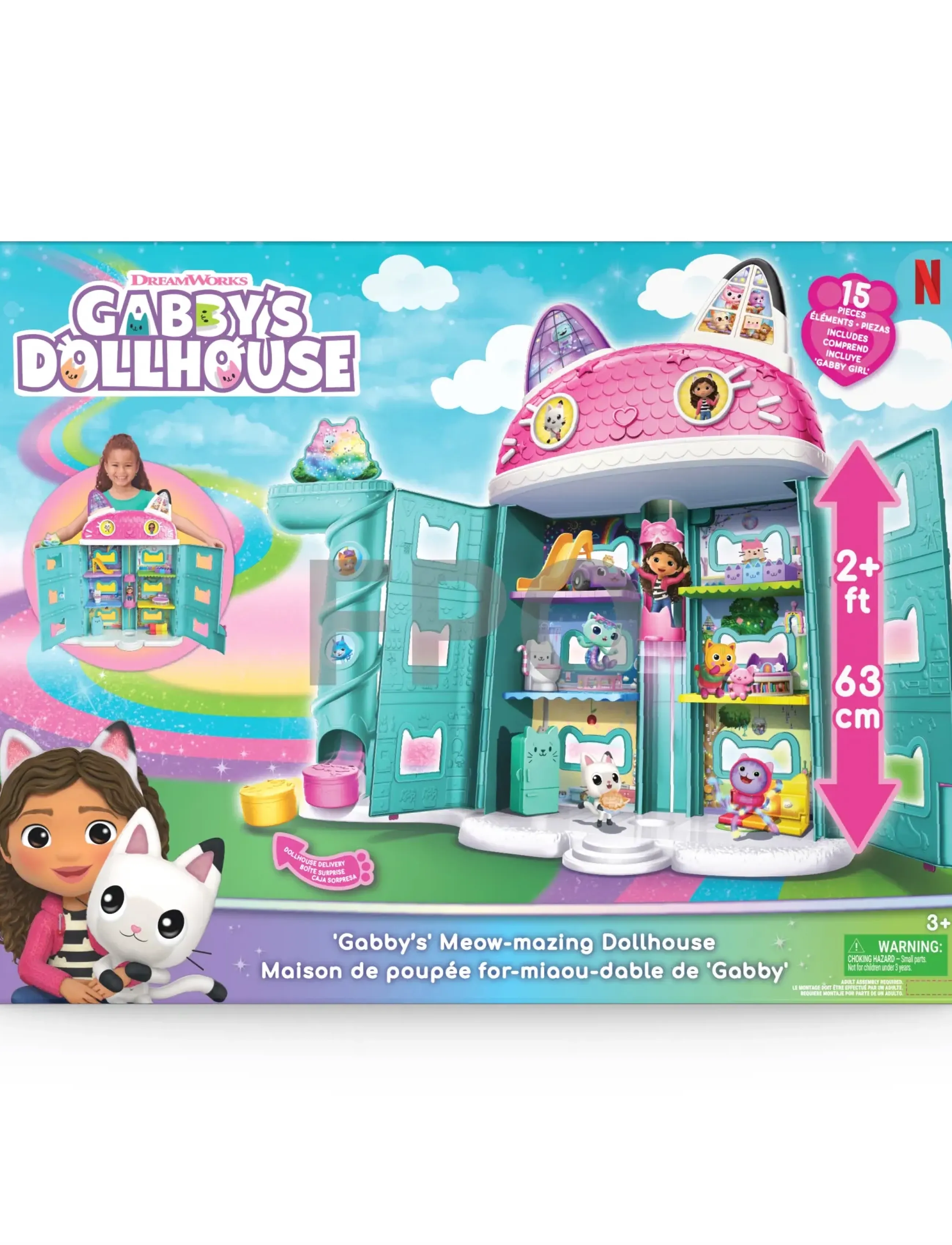 Gabby's Dollhouse Meow-Gical Deluxe Dollhouse, Børn, Doll Houses, Blå, Str: ONE SIZE