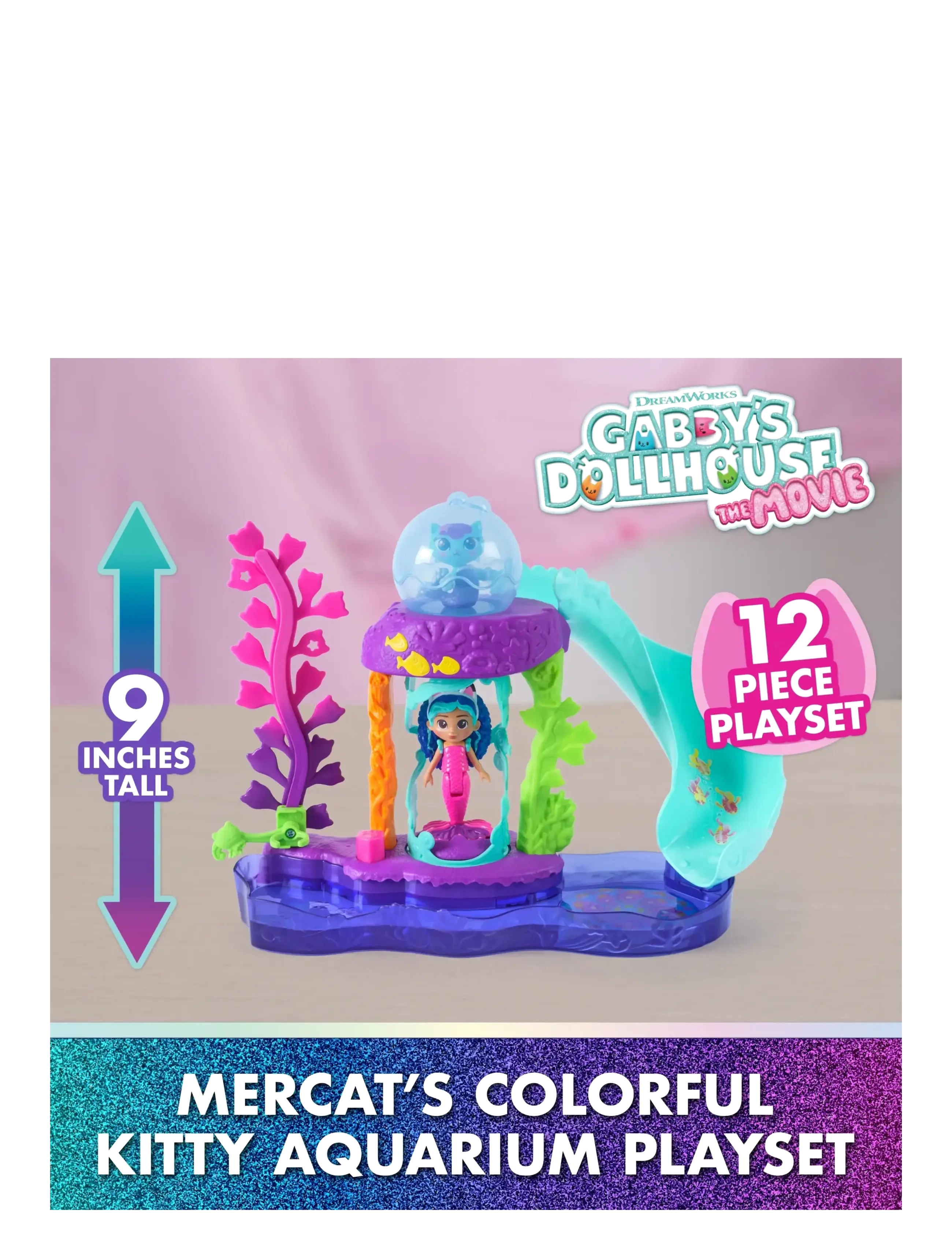 Gabby's Dollhouse - Gabby's Movie Mercats Kitty Aquarium Playset - legesæt - muti - 1