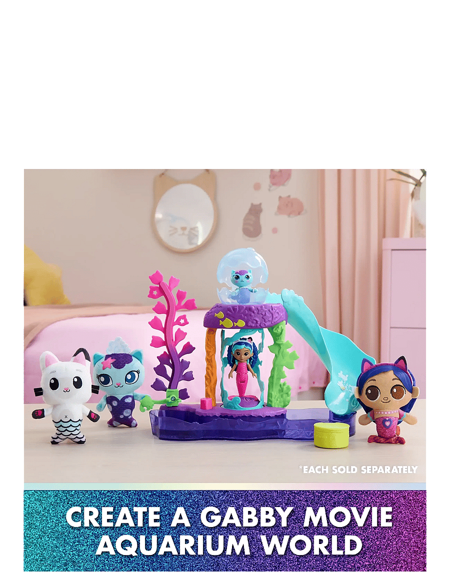 Gabby's Dollhouse - Gabby's Movie Mercats Kitty Aquarium Playset - leikfangasett - muti - 4