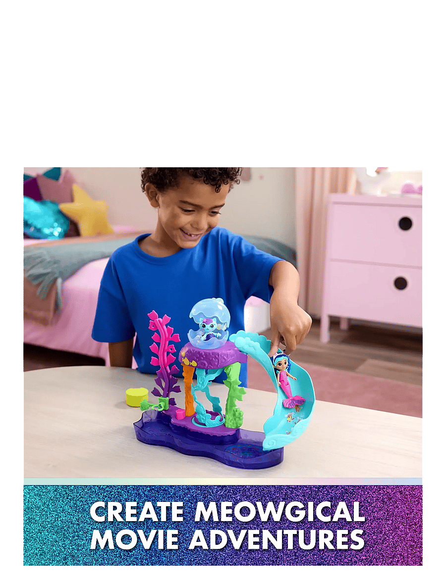 Gabby's Dollhouse - Gabby's Movie Mercats Kitty Aquarium Playset - leikfangasett - muti - 5