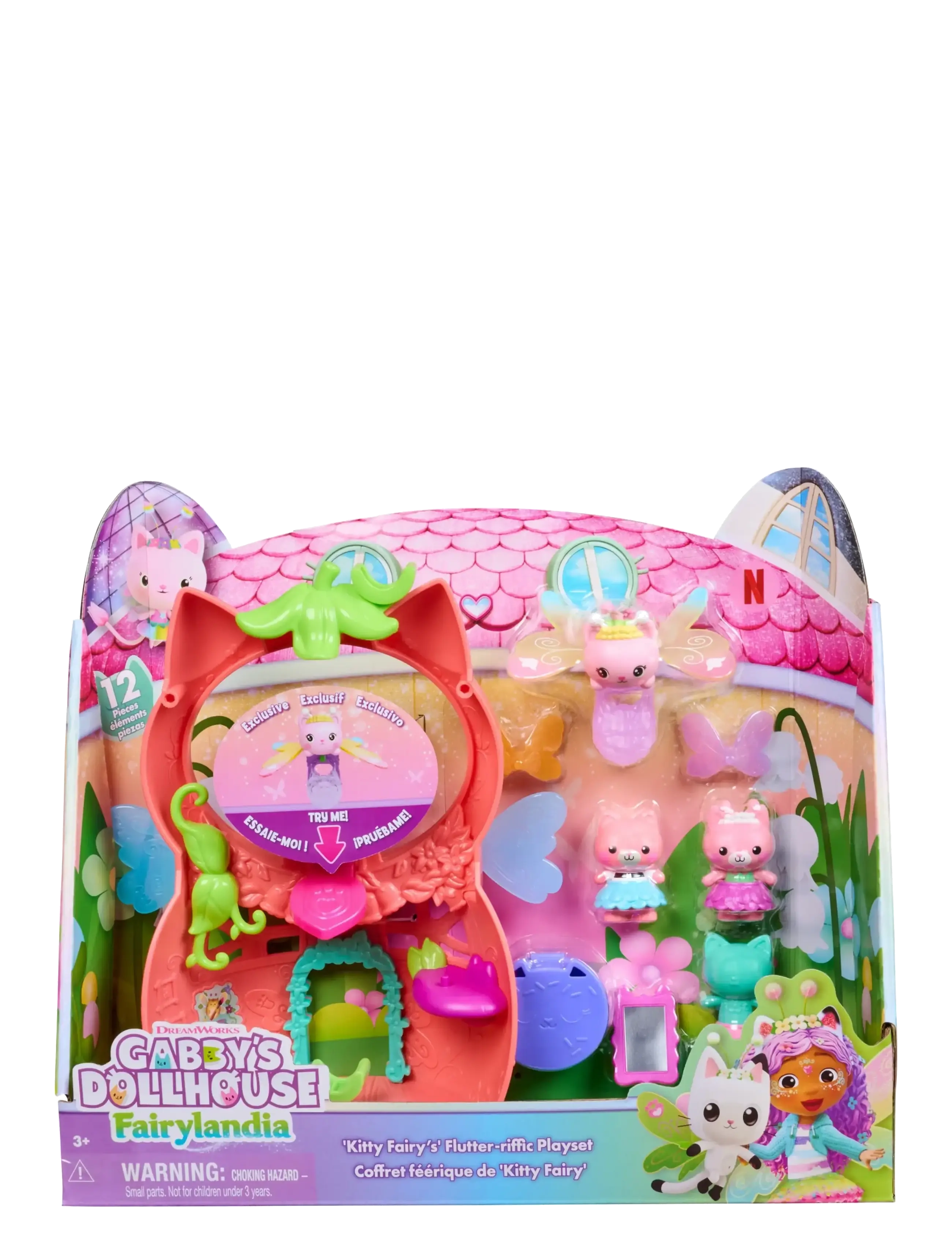 Gabby's Dollhouse Flutter-Riffic Fairy Playset, Børn, Play Sæt, Multi/mønstret, Str: ONE SIZE