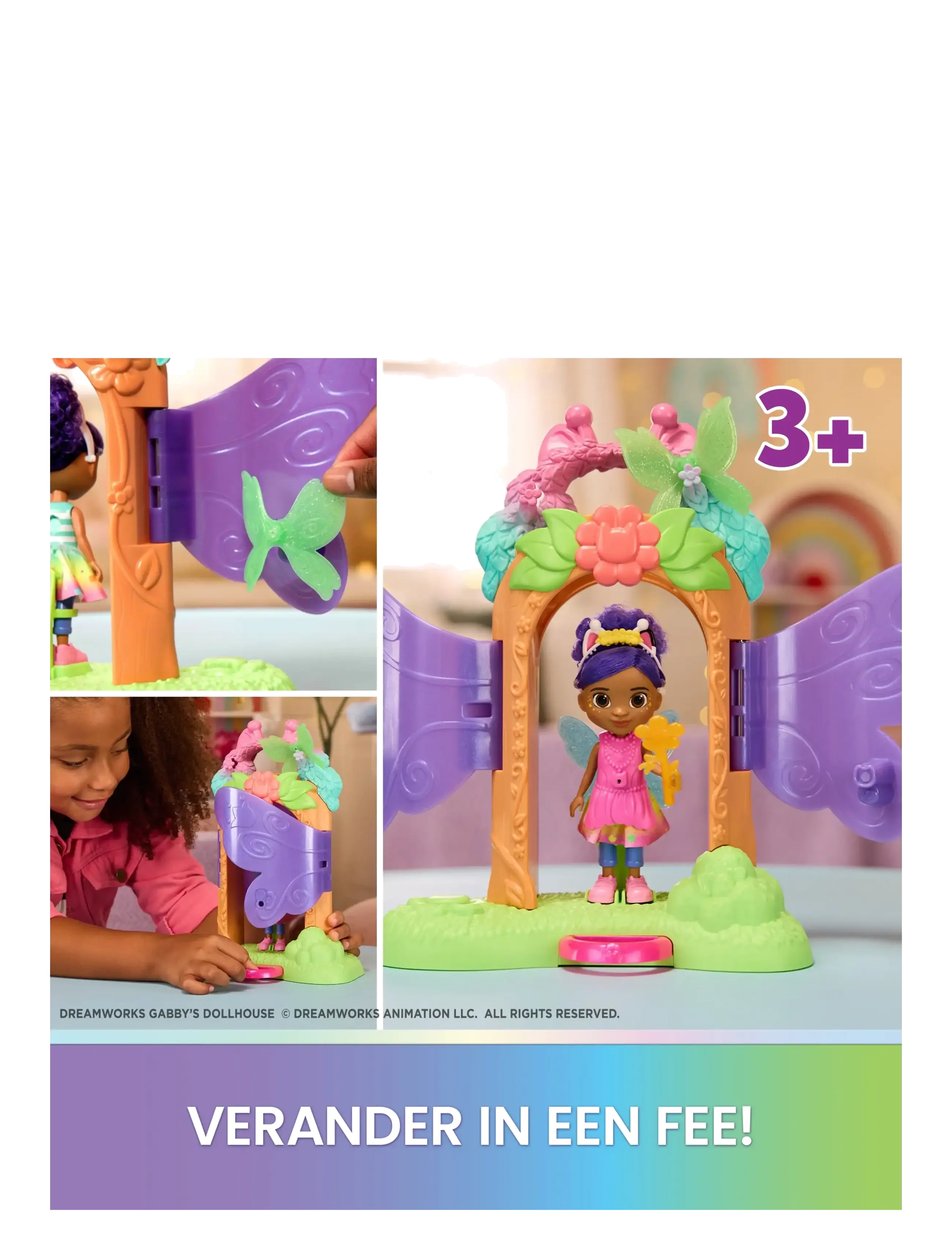 Gabby's Dollhouse - Gabby's Dollhouse Fairy Magic Reveal Playset - legesæt - multi - 1