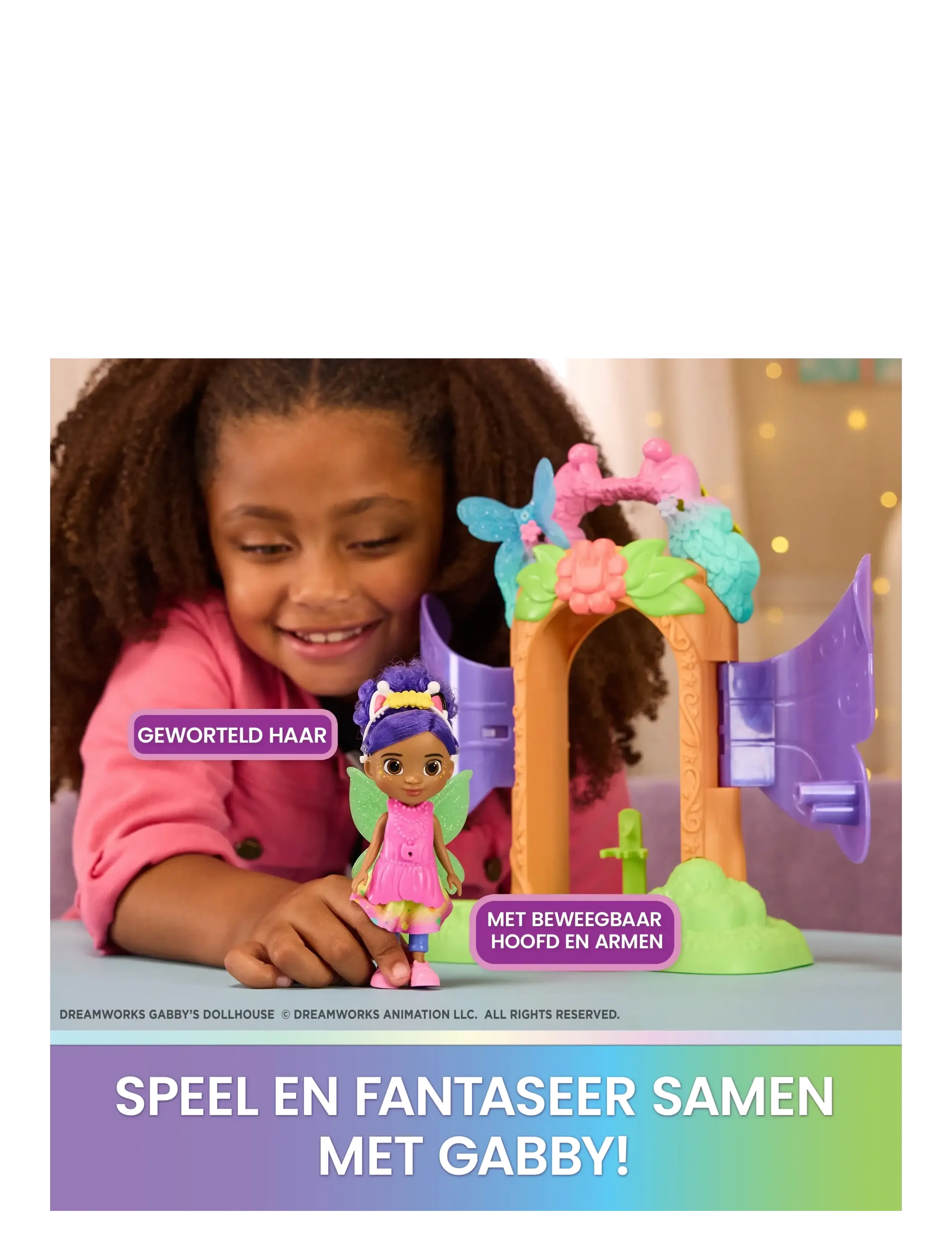 Gabby's Dollhouse - Gabby's Dollhouse Fairy Magic Reveal Playset - legesæt - multi - 5