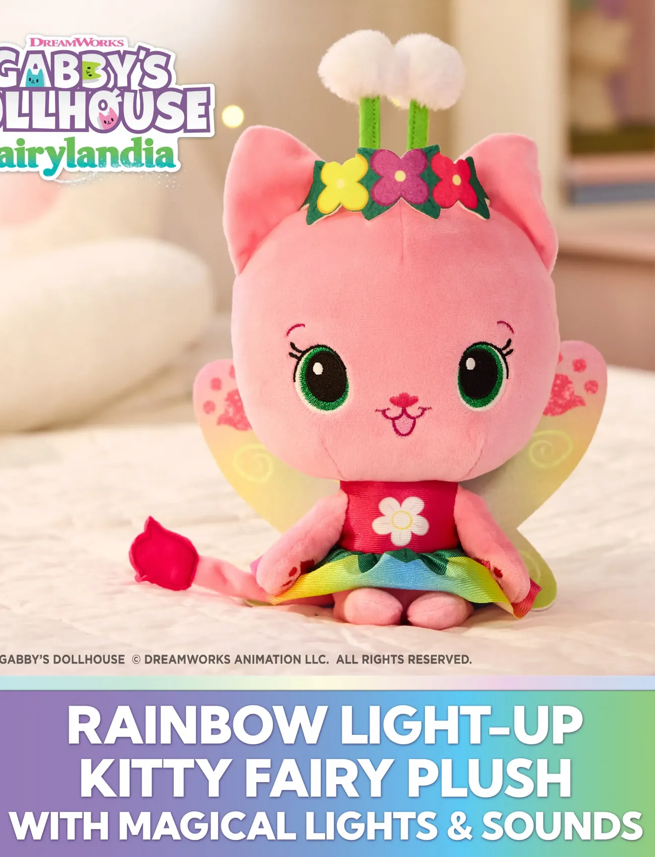 Gabby's Dollhouse Light Up Kitty Fairy Plush 30 Cm, Børn, Stuffed Dyr, Multi/mønstret, Str: ONE SIZE