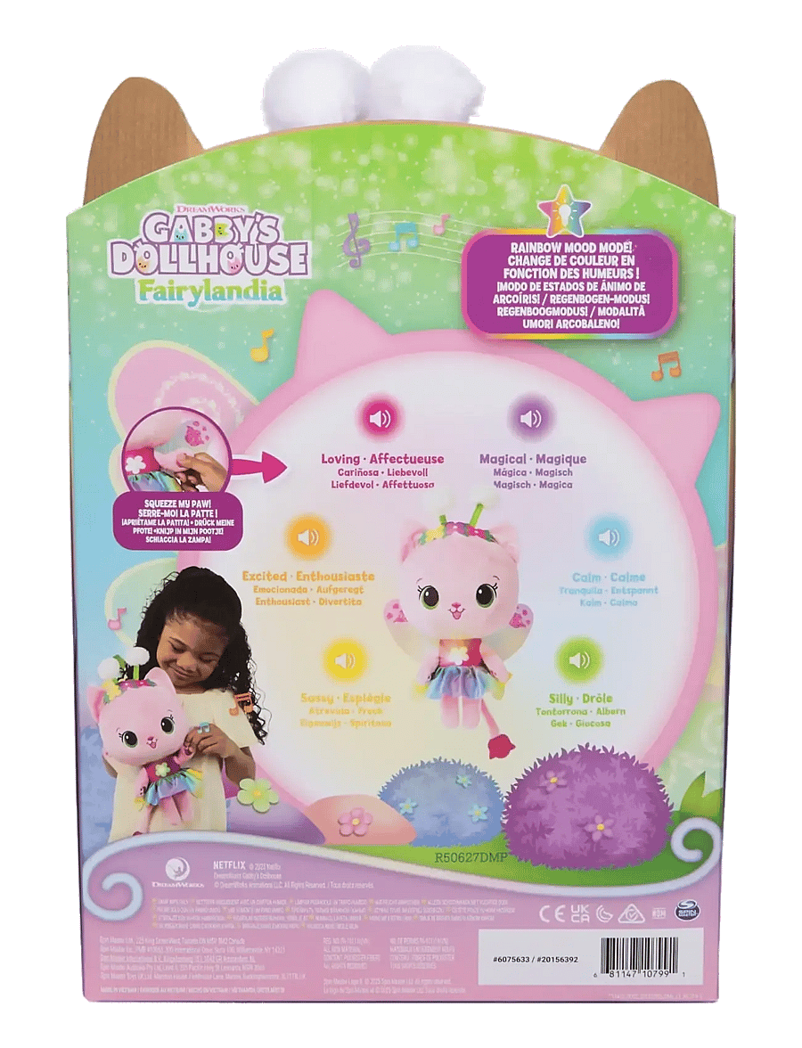 Gabby's Dollhouse - Gabby's Dollhouse Light Up Kitty Fairy Plush 30 cm - tøjdyr - multi - 3