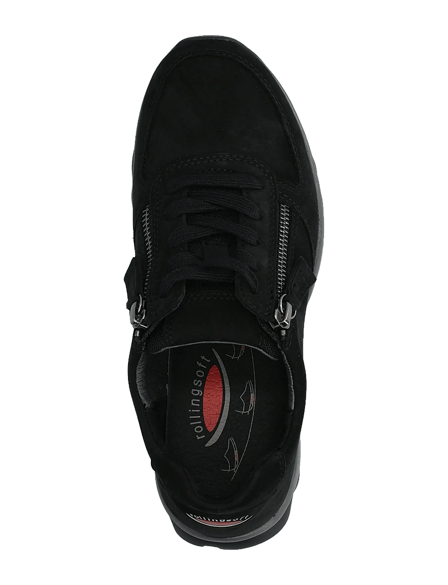 Gabor - rollingsoft sneaker - lave sneakers - black - 3