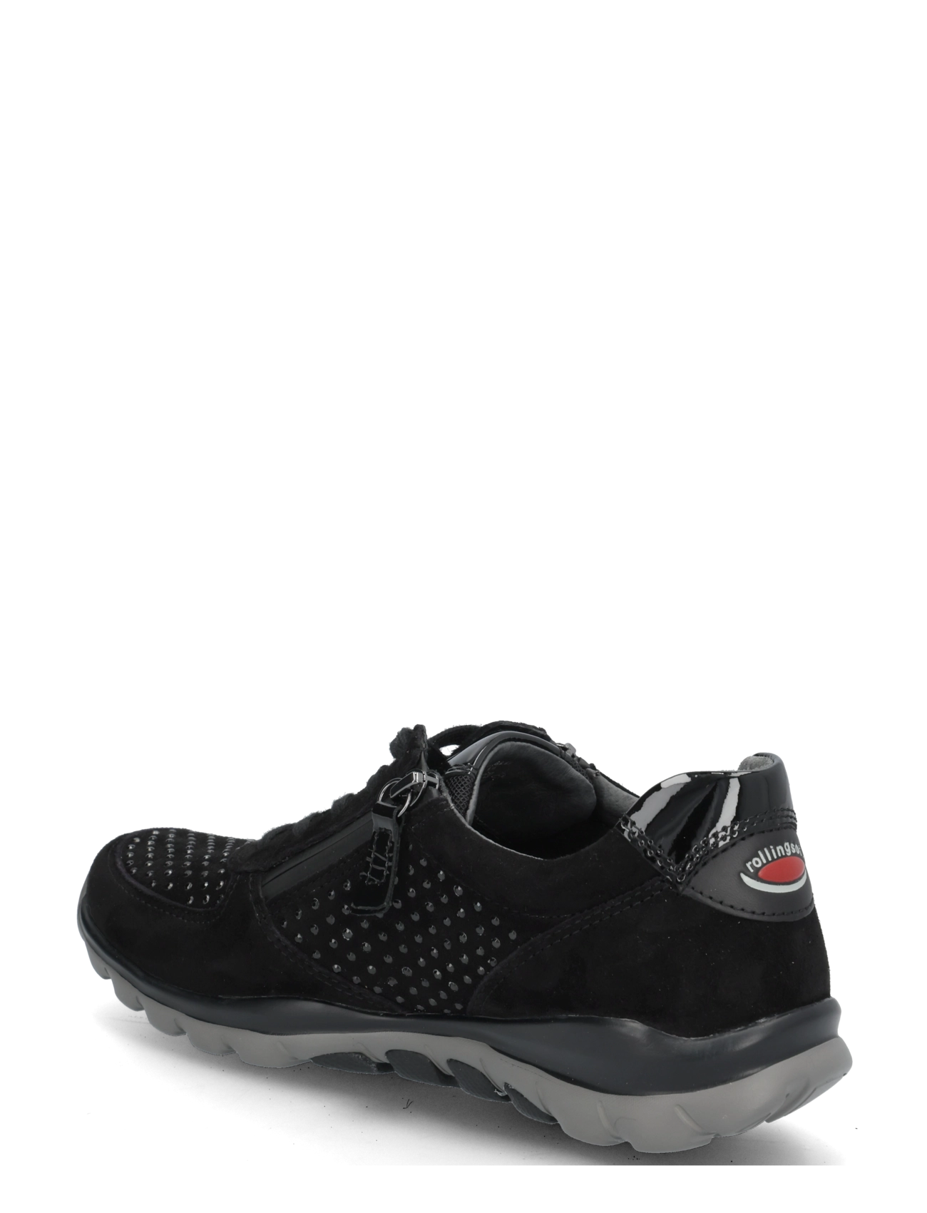 Gabor - rollingsoft sneaker - låga sneakers - black strass - 1