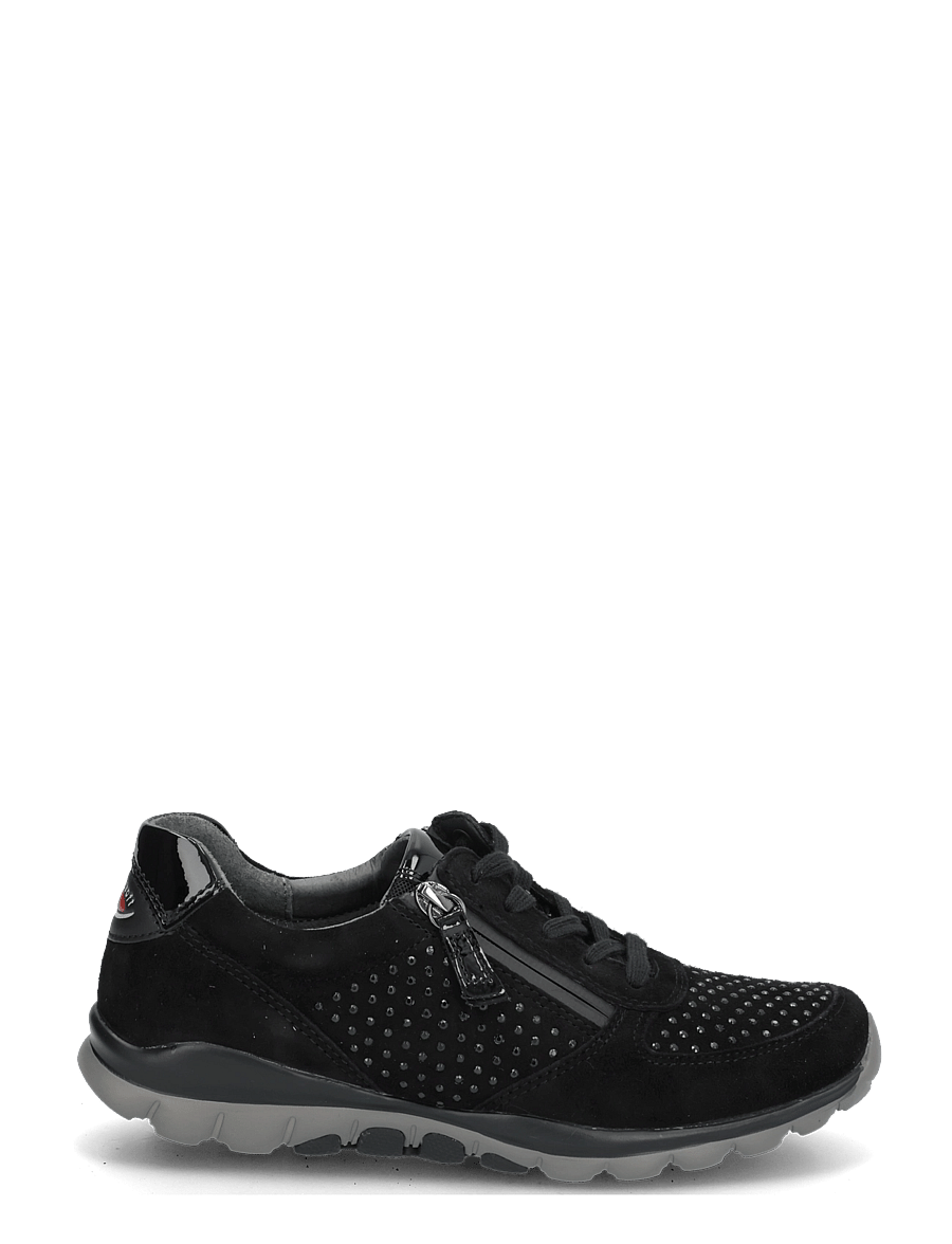 Gabor - rollingsoft sneaker - låga sneakers - black strass - 2