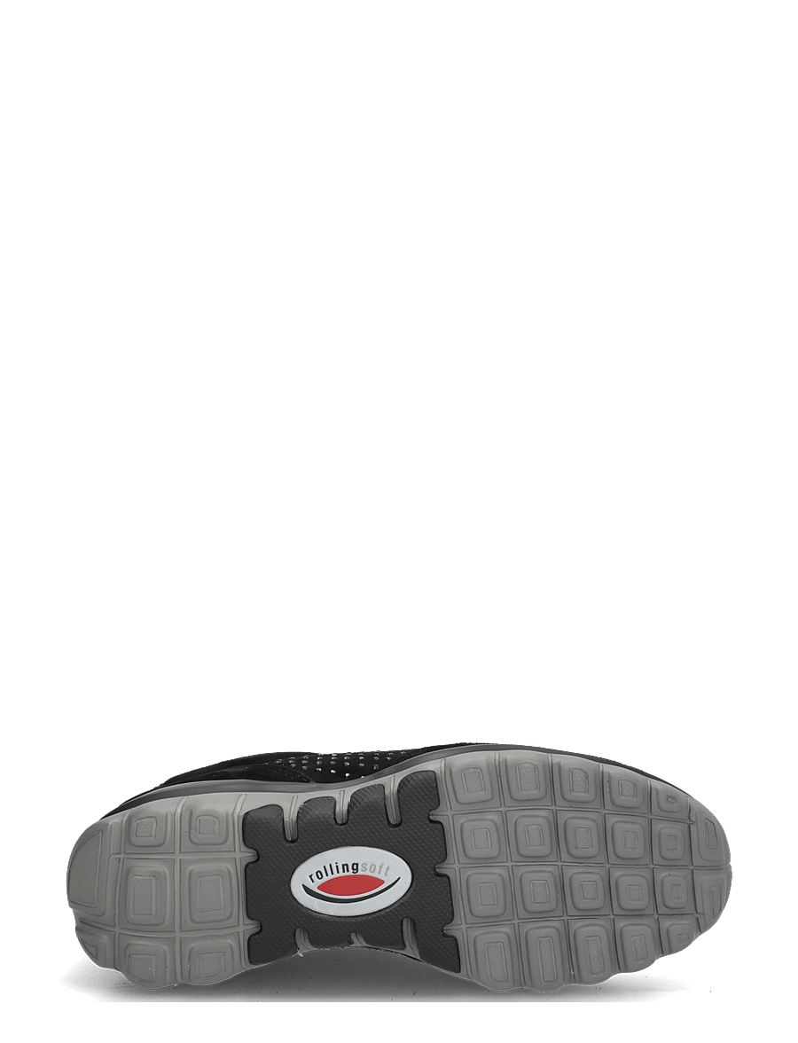 Gabor - rollingsoft sneaker - låga sneakers - black strass - 4