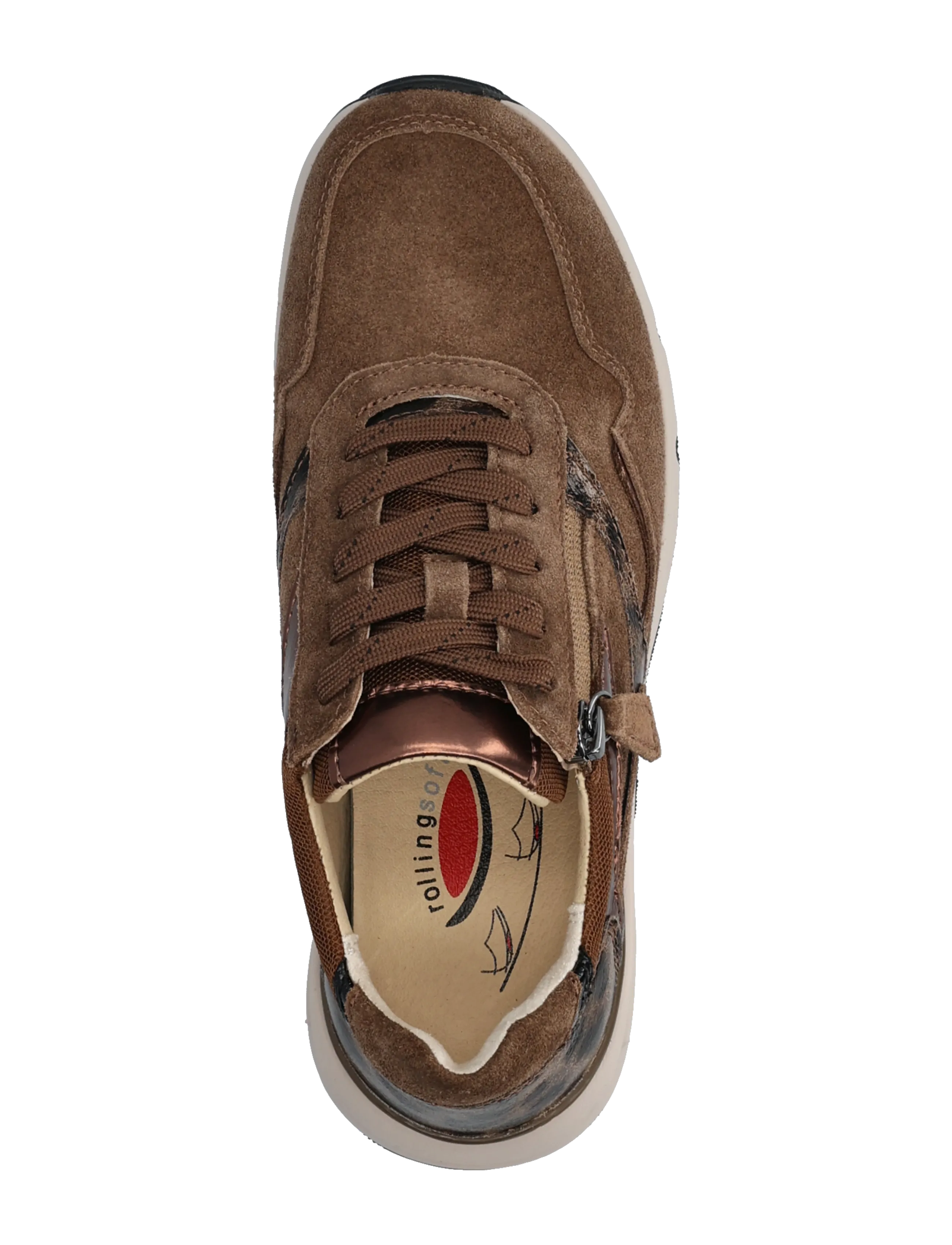Gabor - rollingsoft sneaker - låga sneakers - cognac - 3