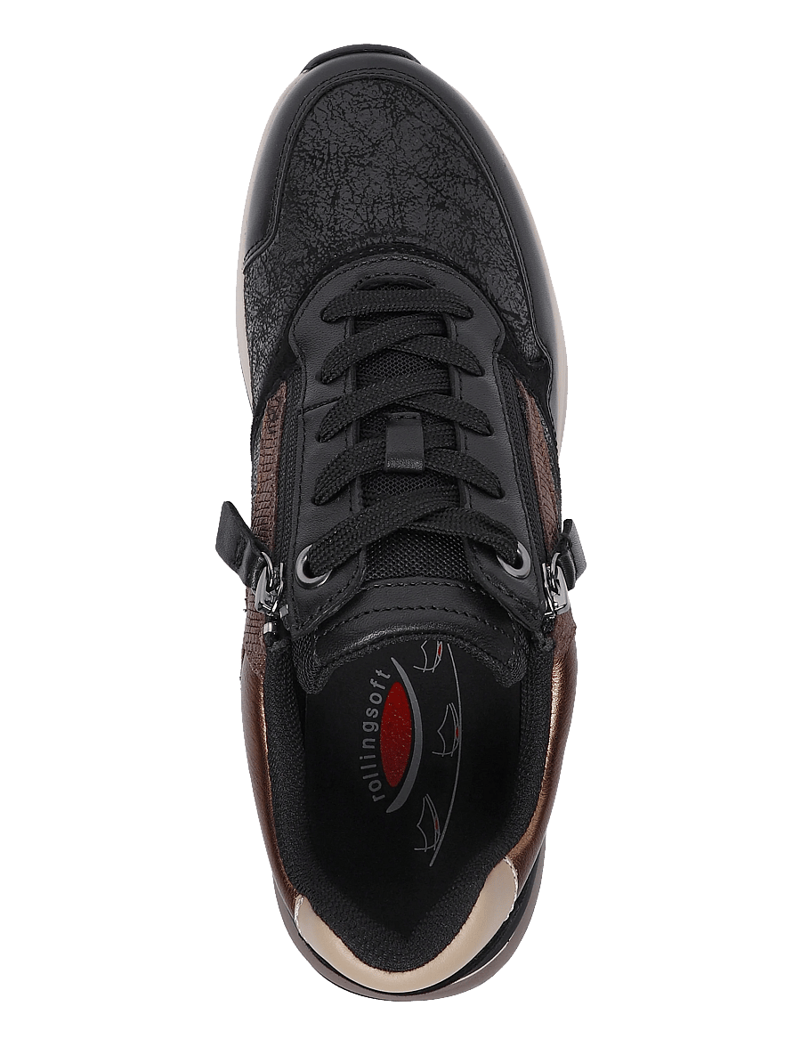 Gabor - rollingsoft sneaker, "hallux valgus" - madala säärega tossud - black, brown - 3