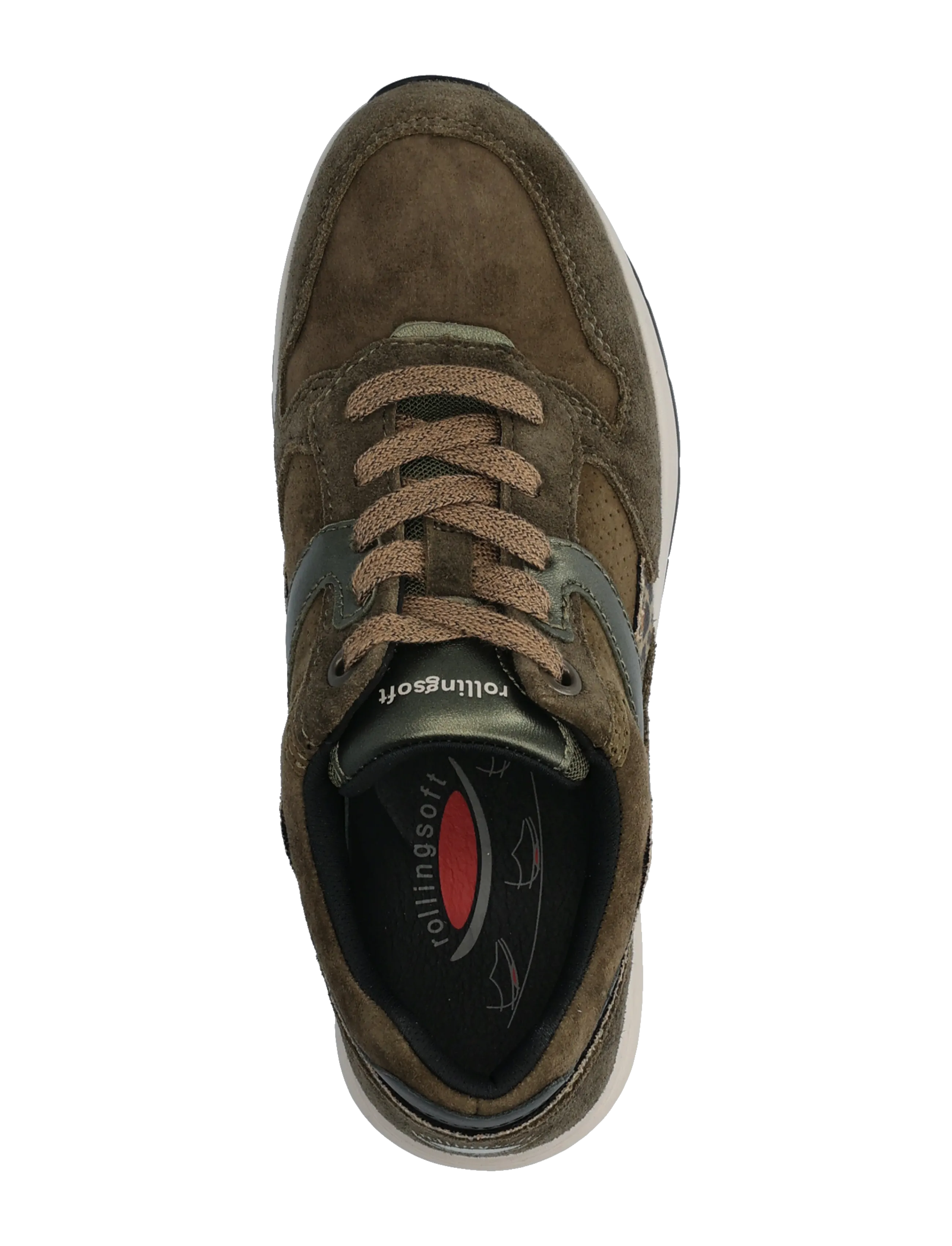 Gabor - rollingsoft sneaker - lave sneakers - oliv green - 3