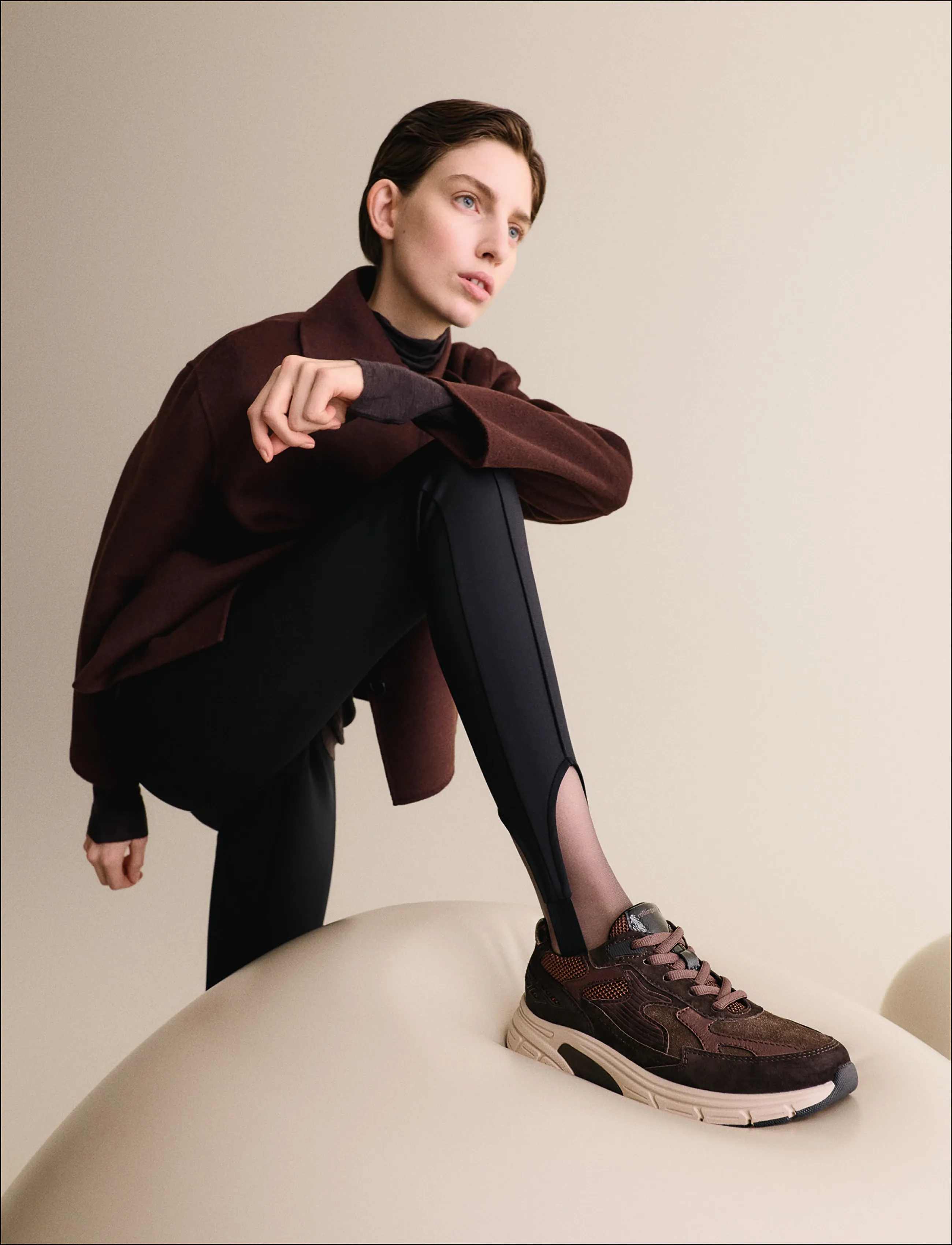 Gabor - rollingsoft sneaker - lave sneakers - dark brown - 0
