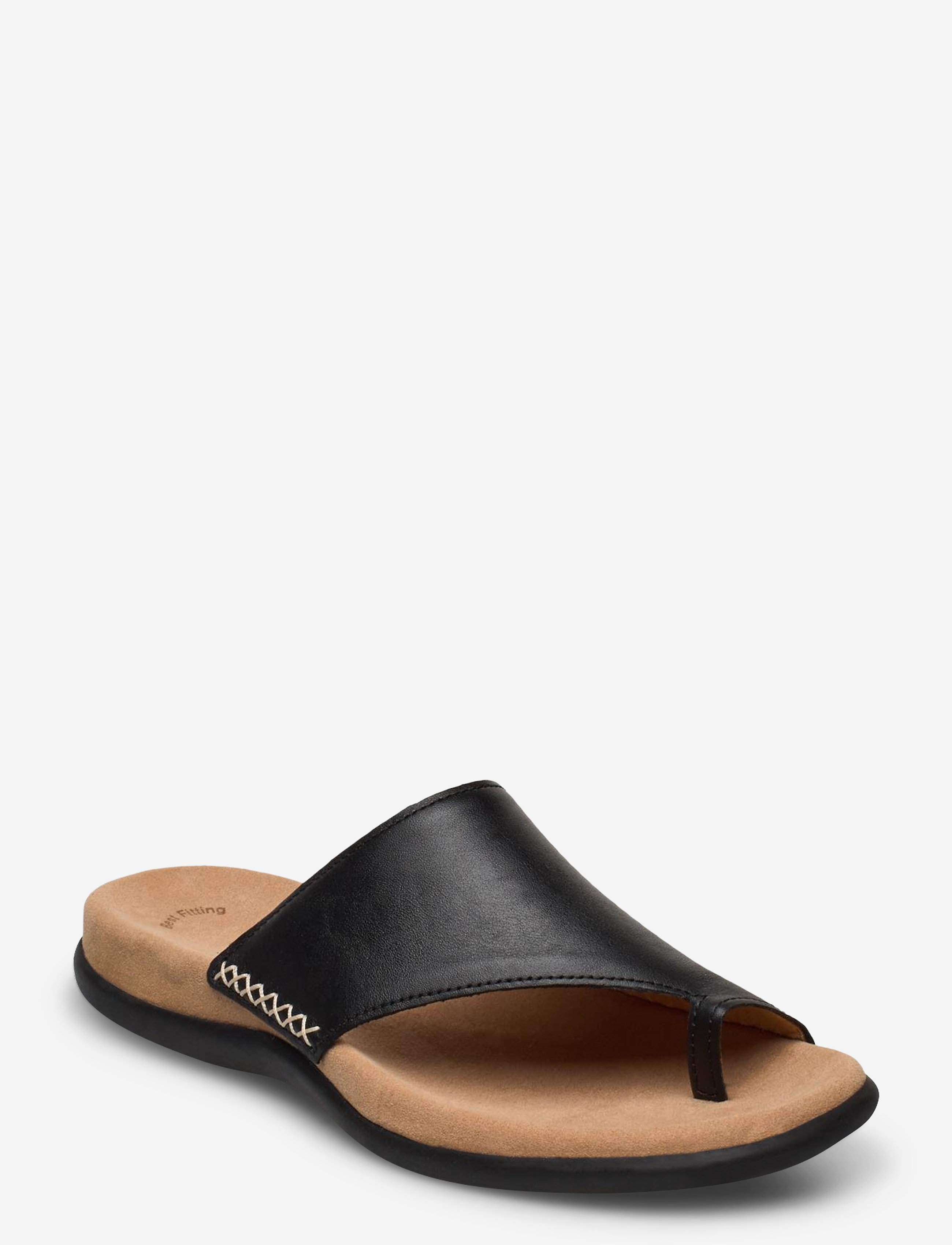 Gabor Slip-in - Flache Sandalen - BLACK / black