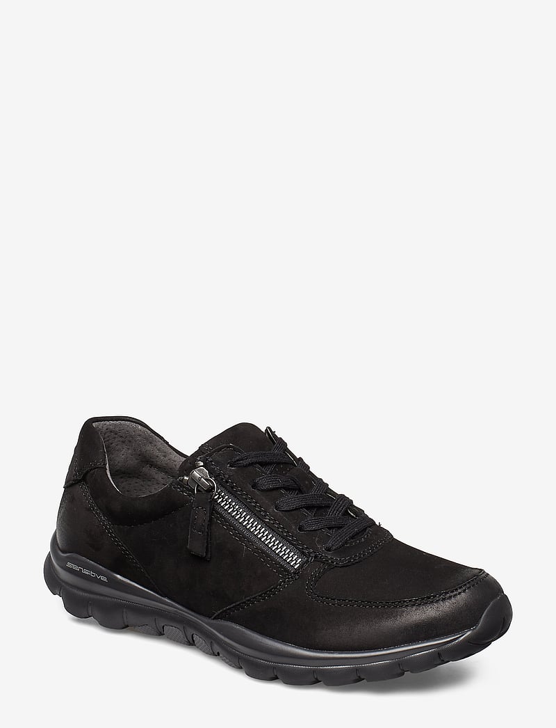 Gabor - rollingsoft sneaker - låga sneakers - black - 0