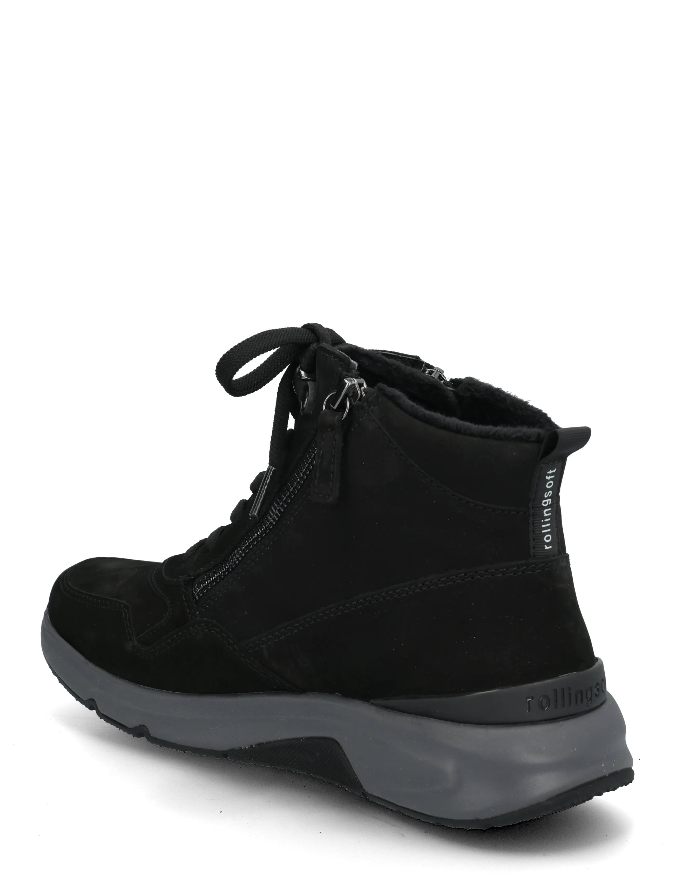 Gabor - rollingsoft laced ankle boot - kängor - black - 1