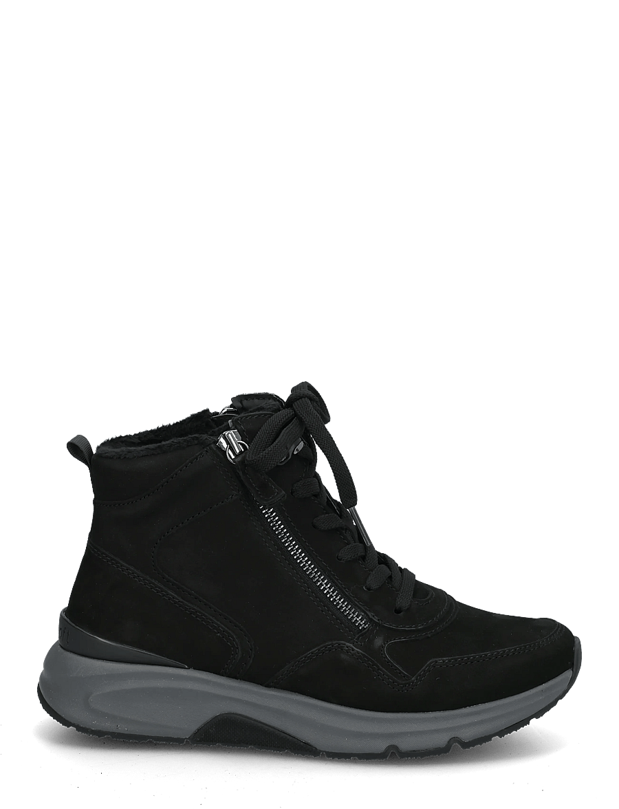 Gabor - rollingsoft laced ankle boot - kängor - black - 2