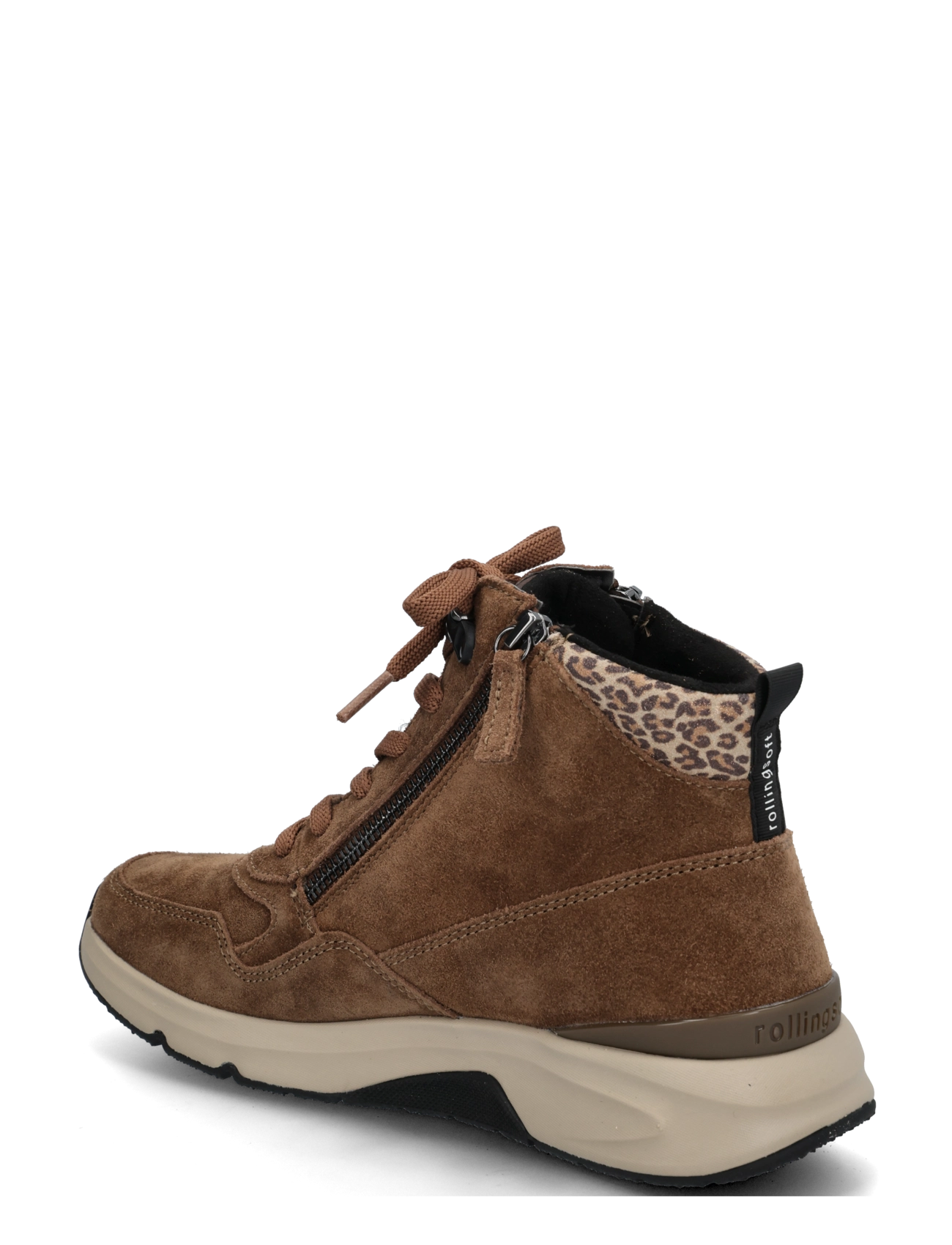 Gabor - rollingsoft laced ankle boot - snørestøvler - cognac - 1