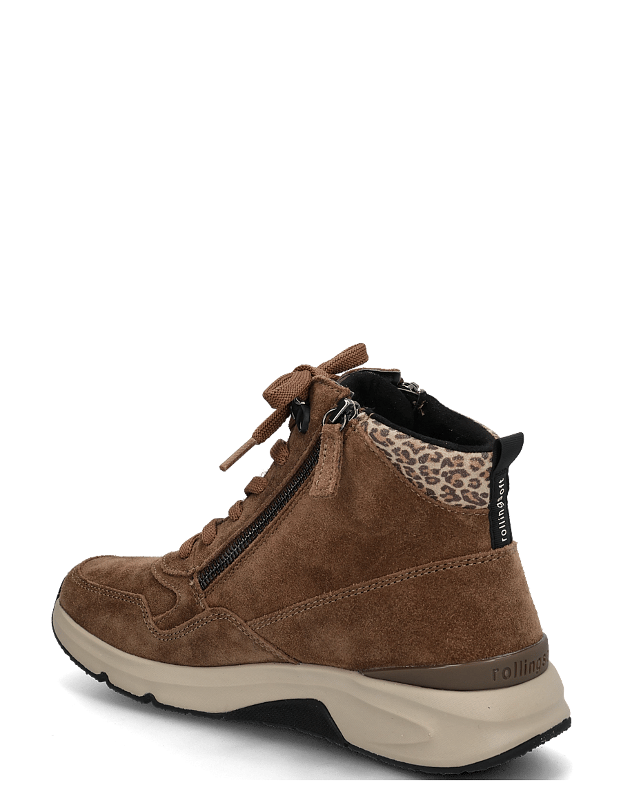 Gabor - rollingsoft laced ankle boot - snørestøvler - cognac - 1