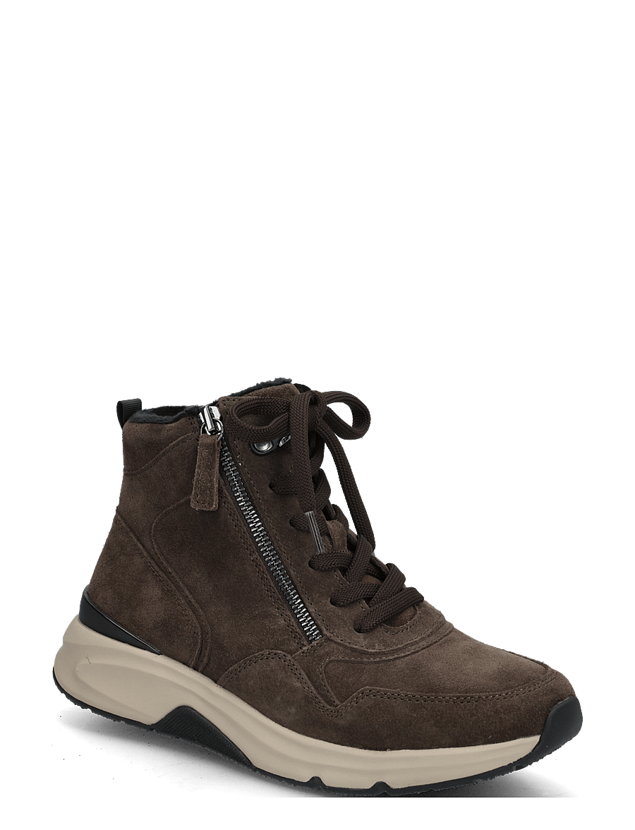 Gabor - rollingsoft laced ankle boot - geschnürte stiefel - dark brown - 0