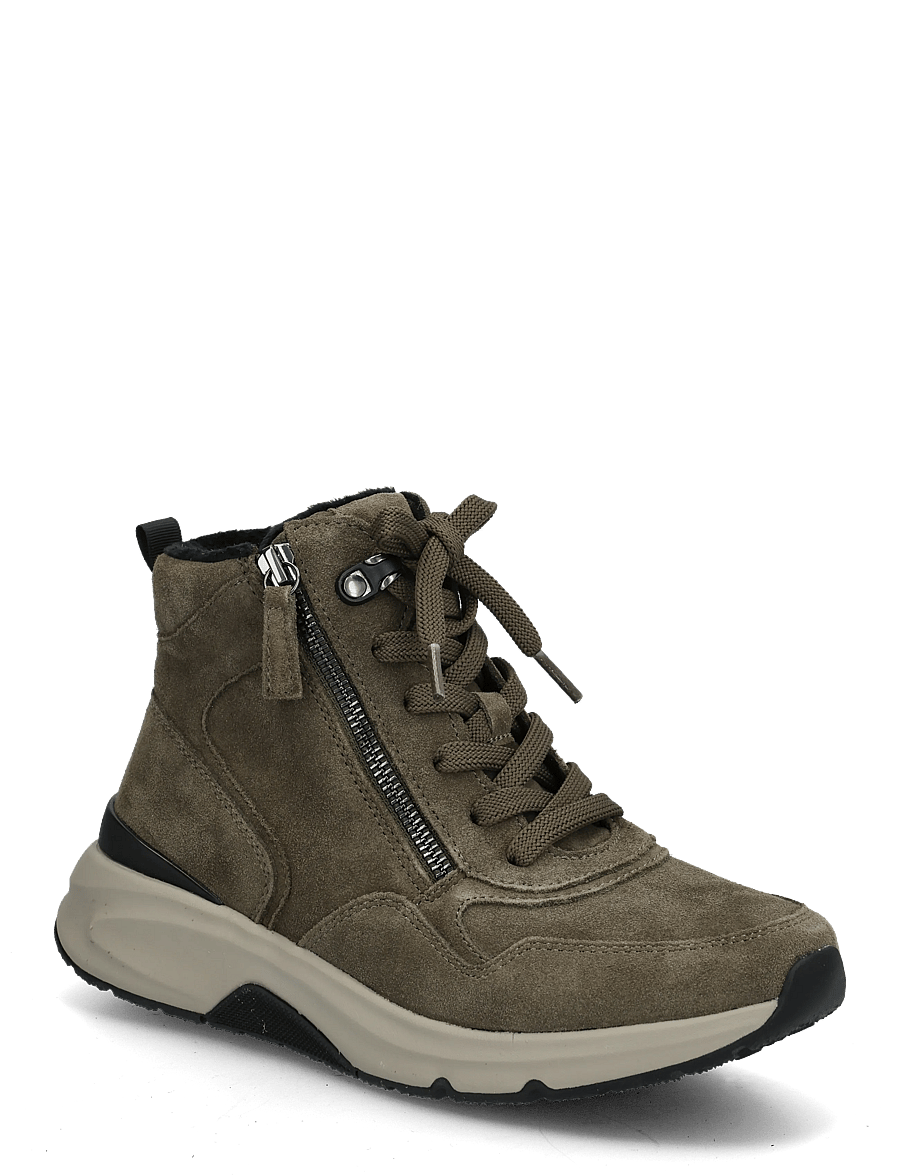 Gabor - rollingsoft laced ankle boot - kängor - oliv green - 0