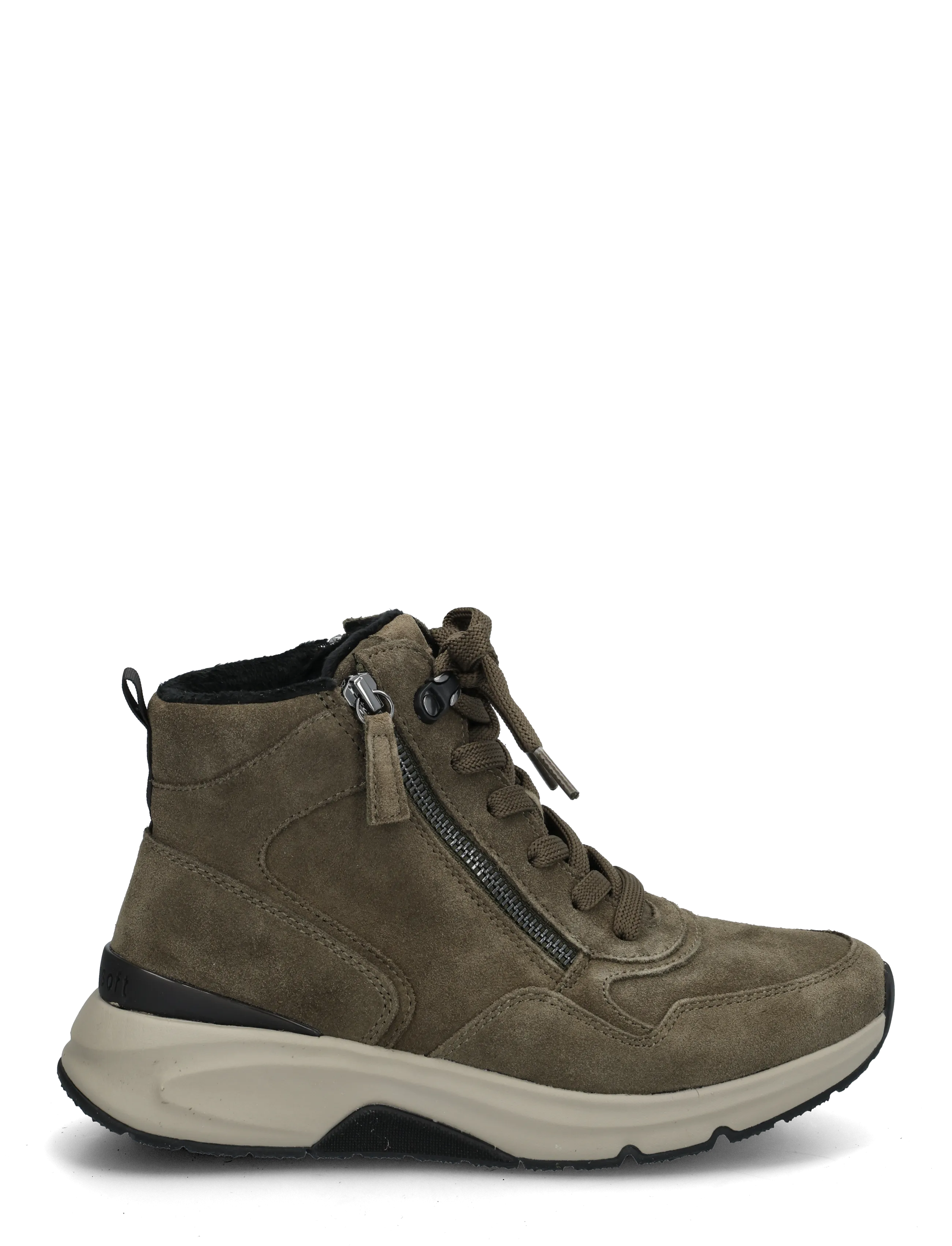 Gabor - rollingsoft laced ankle boot - kängor - oliv green - 2
