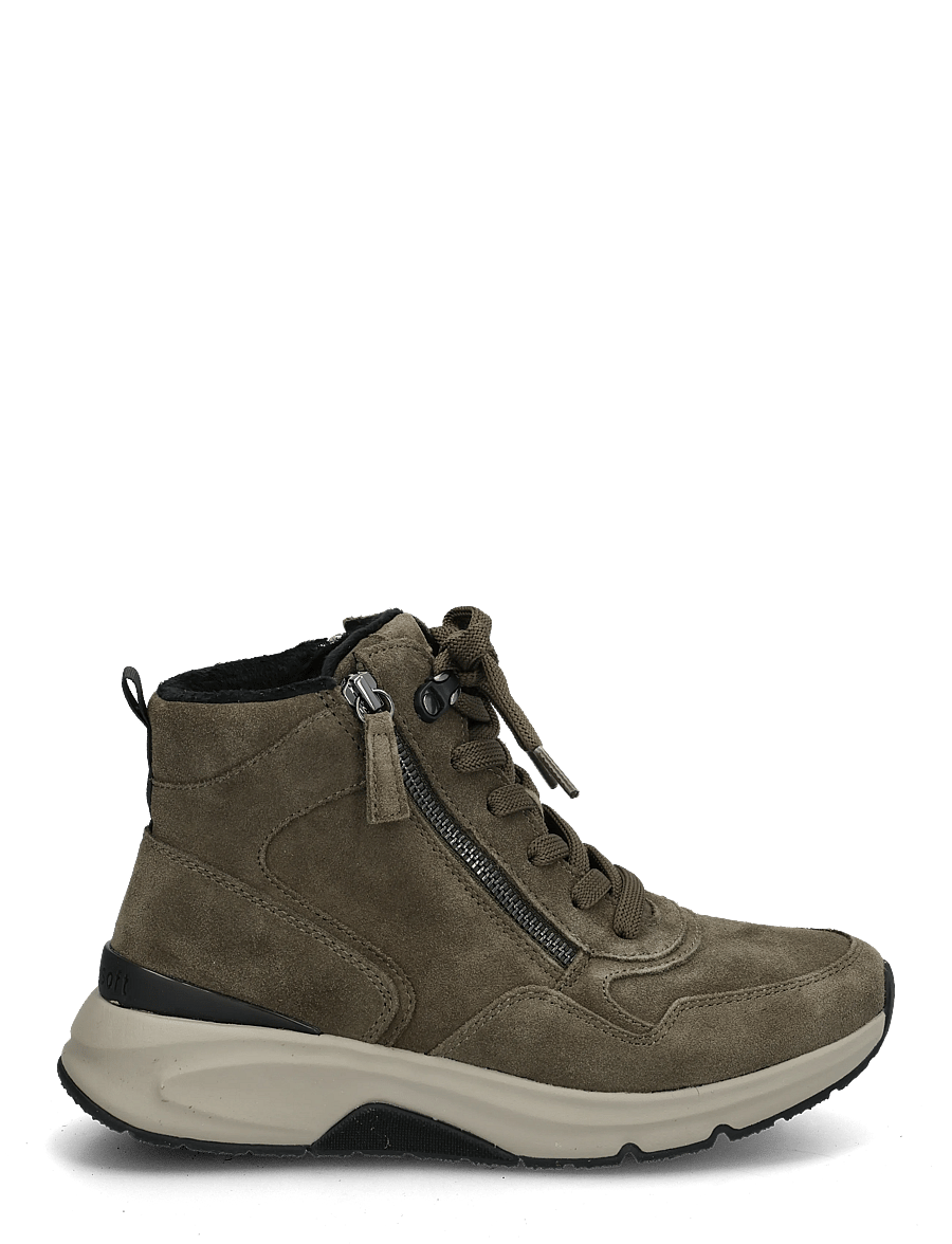 Gabor - rollingsoft laced ankle boot - kängor - oliv green - 2