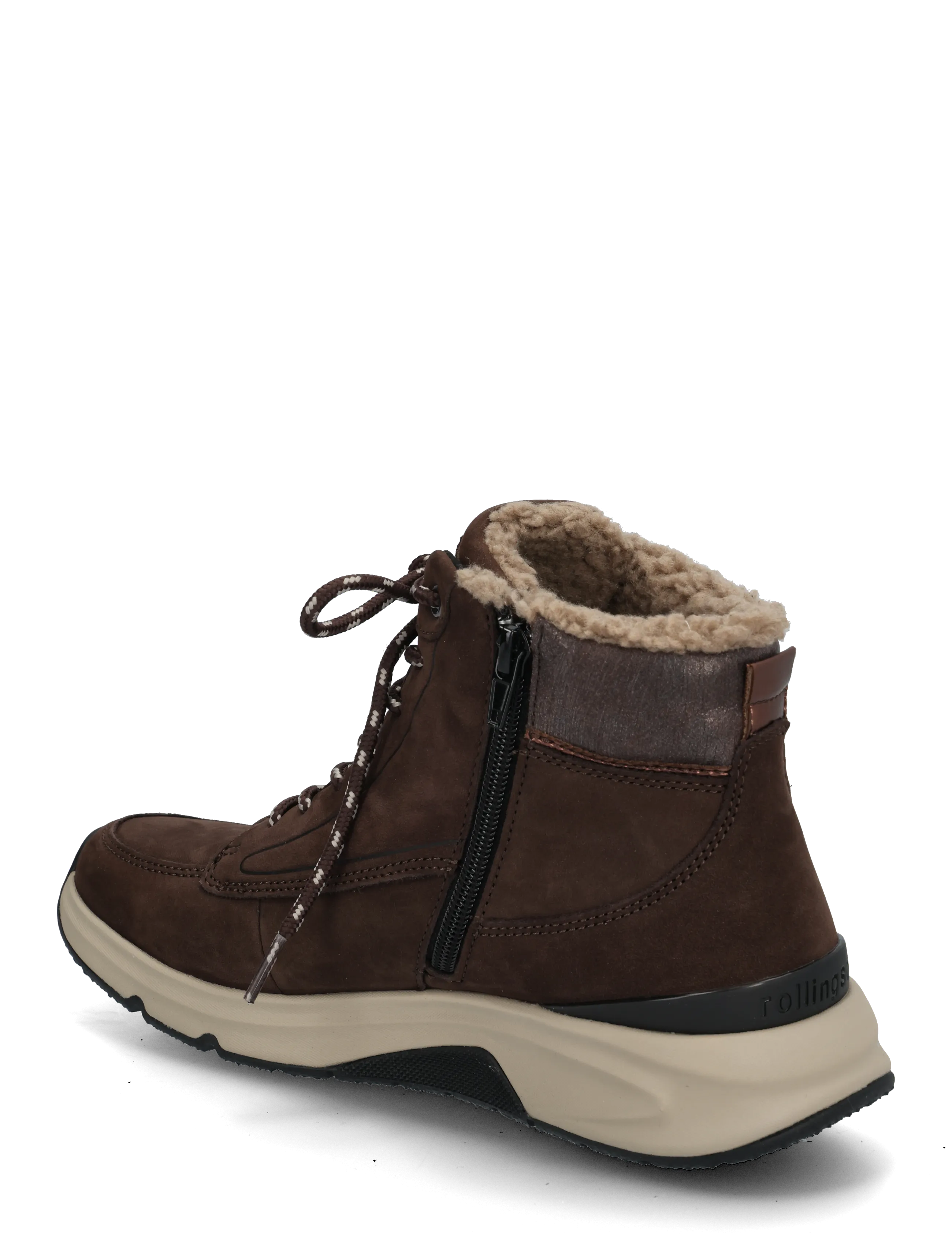 Gabor - rollingsoft laced ankle boot - flache stiefeletten - dark brown - 1