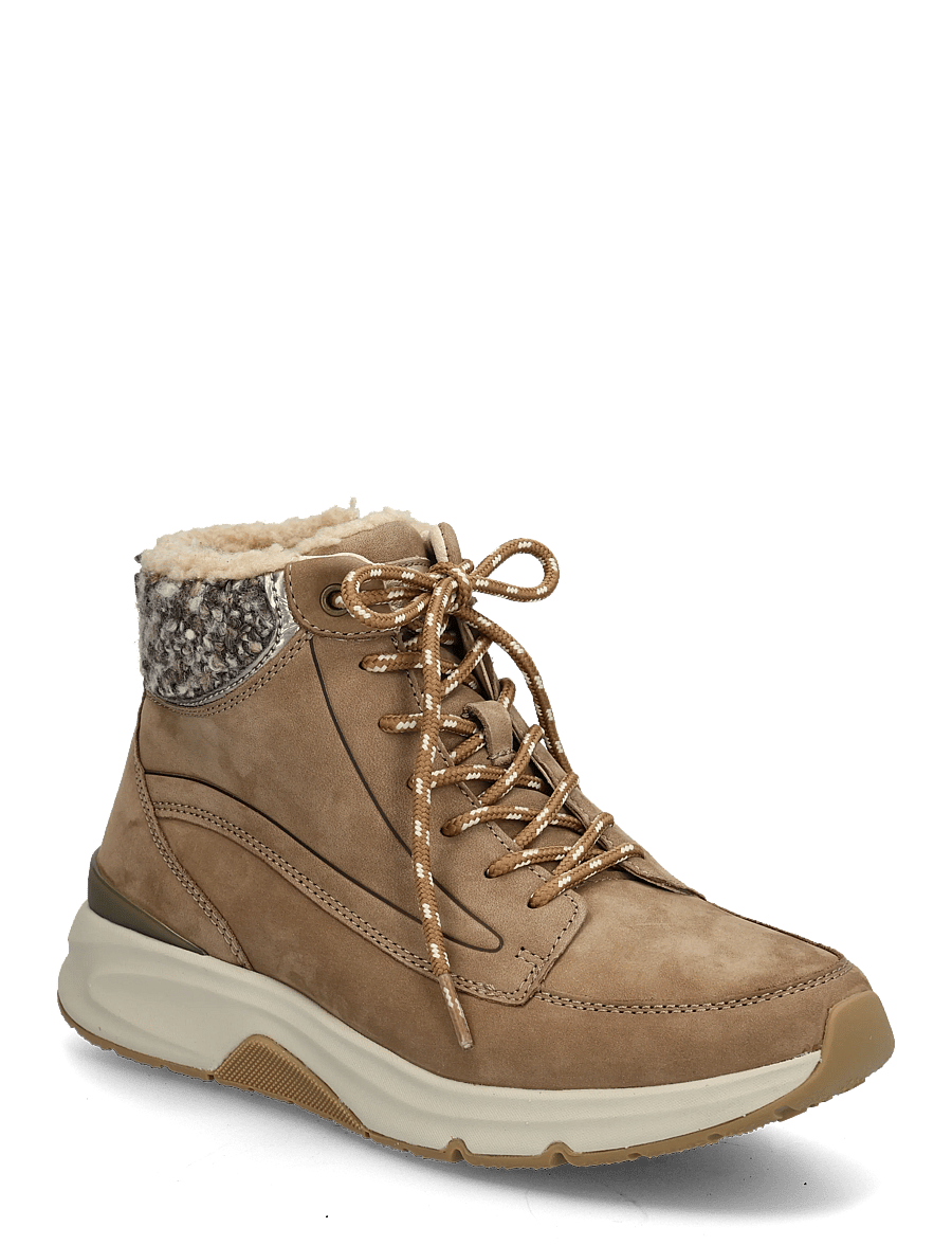 Gabor - rollingsoft laced ankle boot - flache stiefeletten - sand - 0